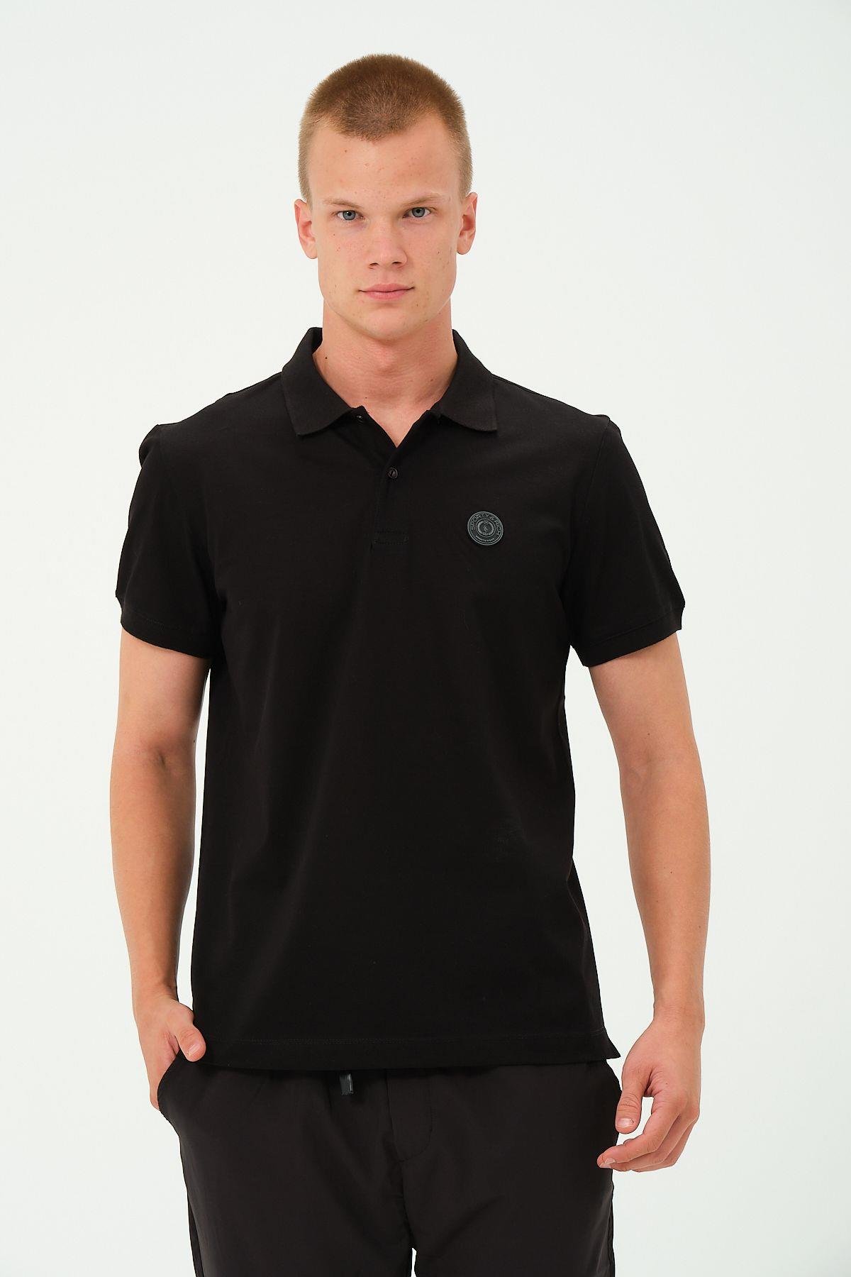 Erkek Polo Yaka Tişört Rahat Kesim Baskılı T-shirt