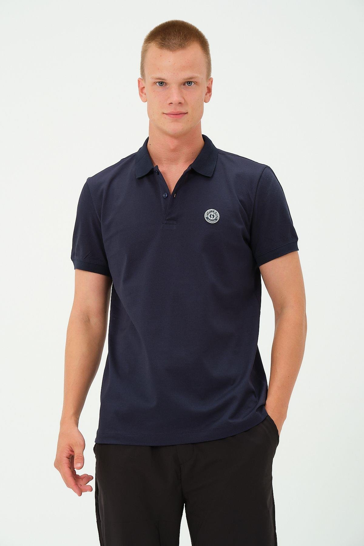 Erkek Polo Yaka Tişört Rahat Kesim Baskılı T-shirt