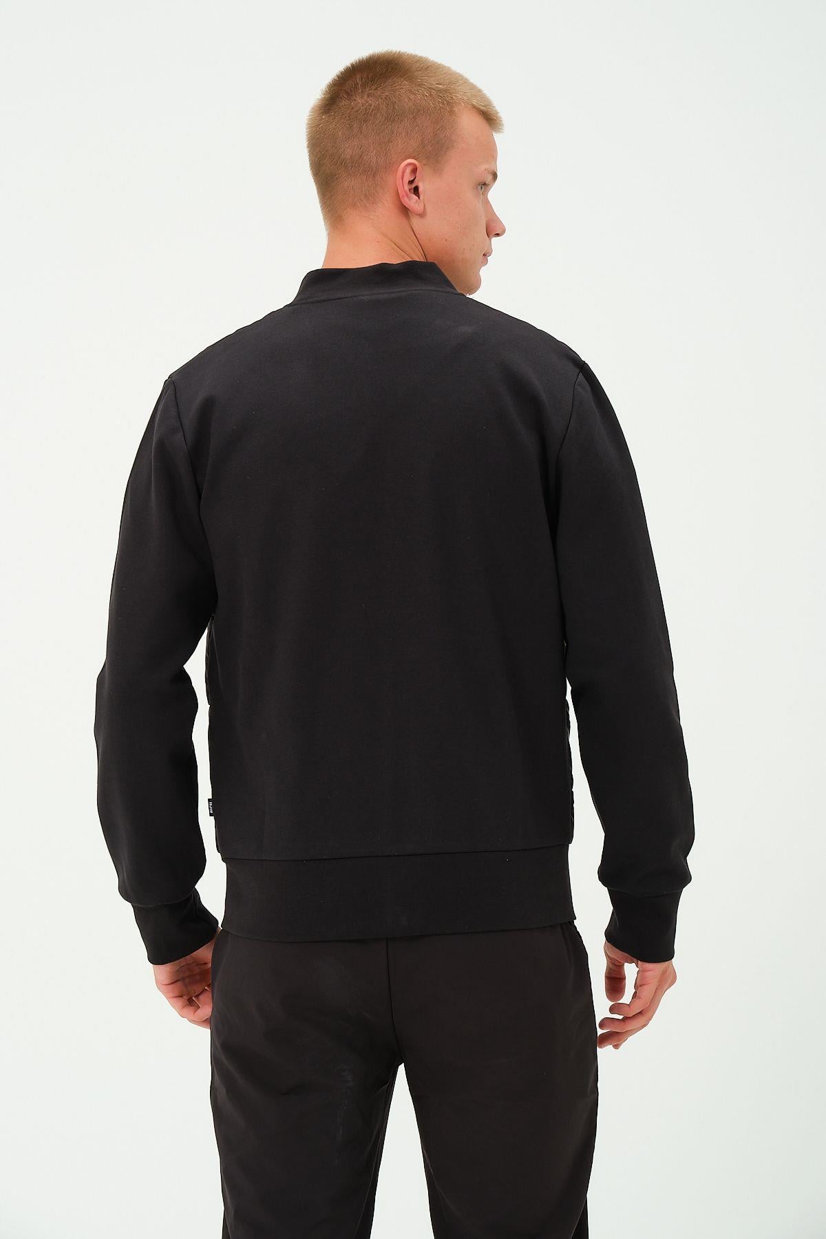 Erkek Siyah Oversize Rüzgar Geçirmez Kışlık Şişme Mont Ceket