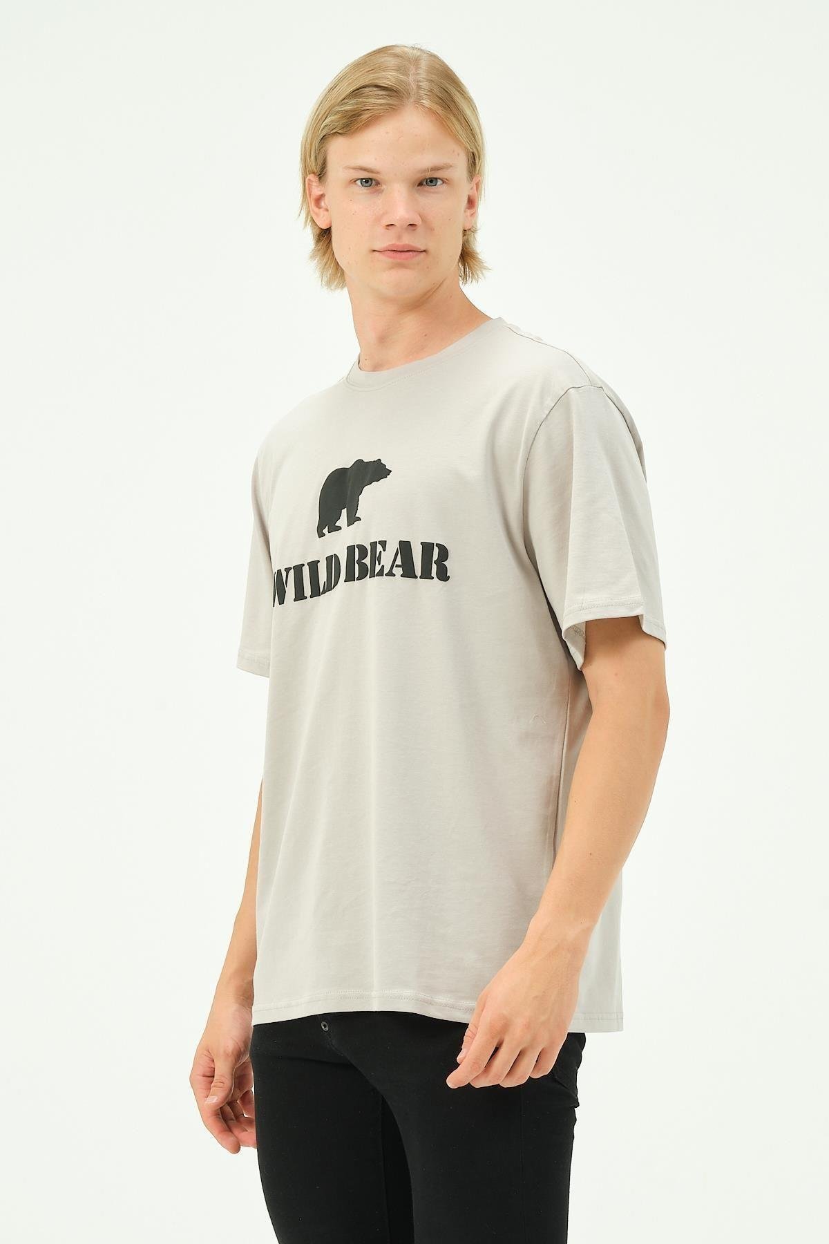 Erkek T-shirt Ayı Baskılı Bear Tişört