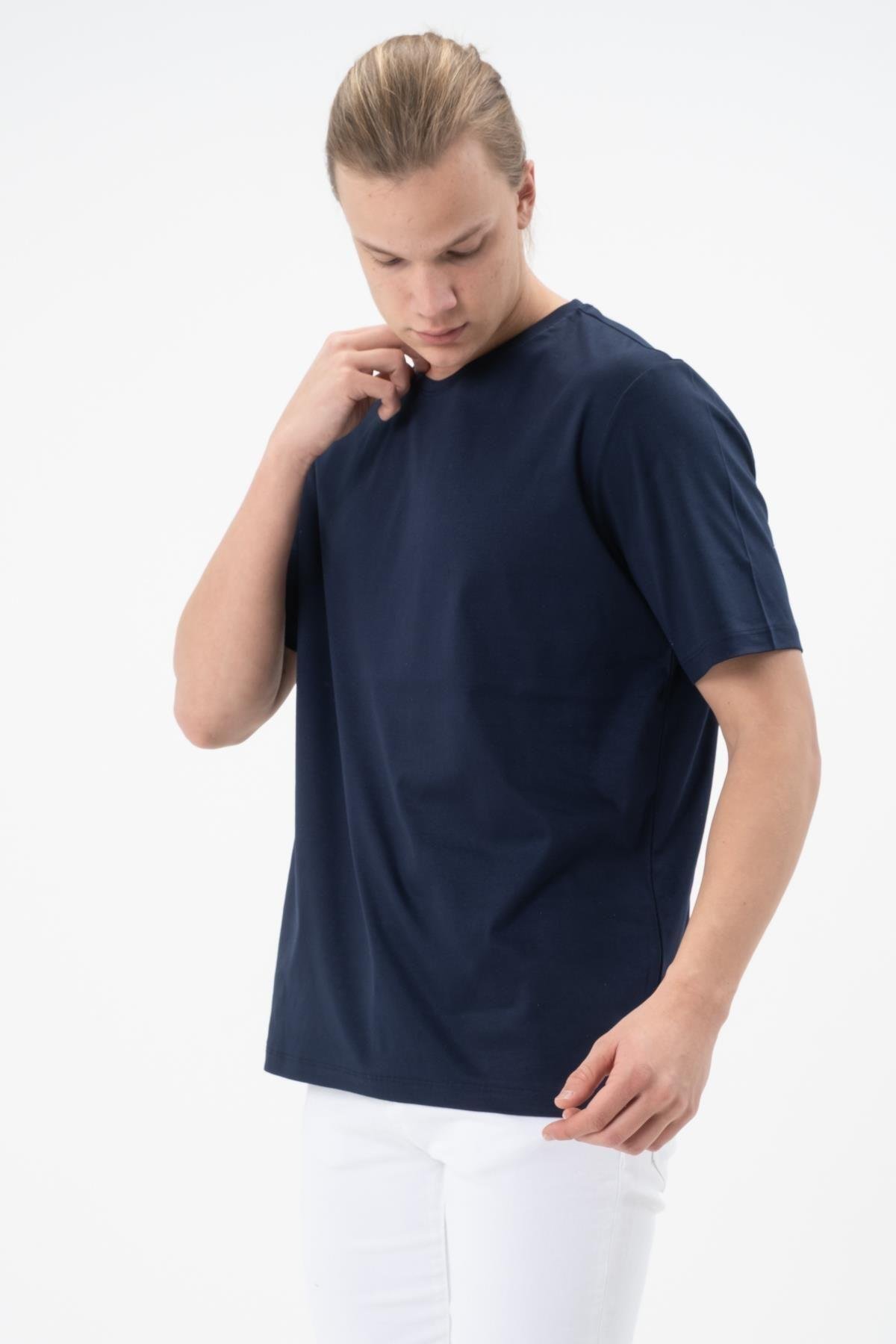 Erkek Tişört Merserize T-shirt Oversize Tshirt