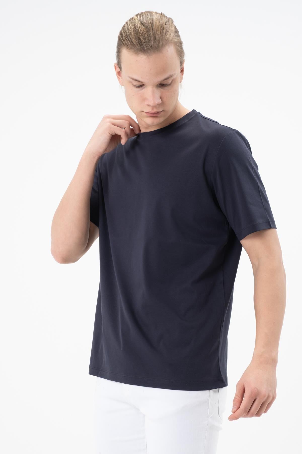 Erkek Tişört Merserize T-shirt Oversize Tshirt