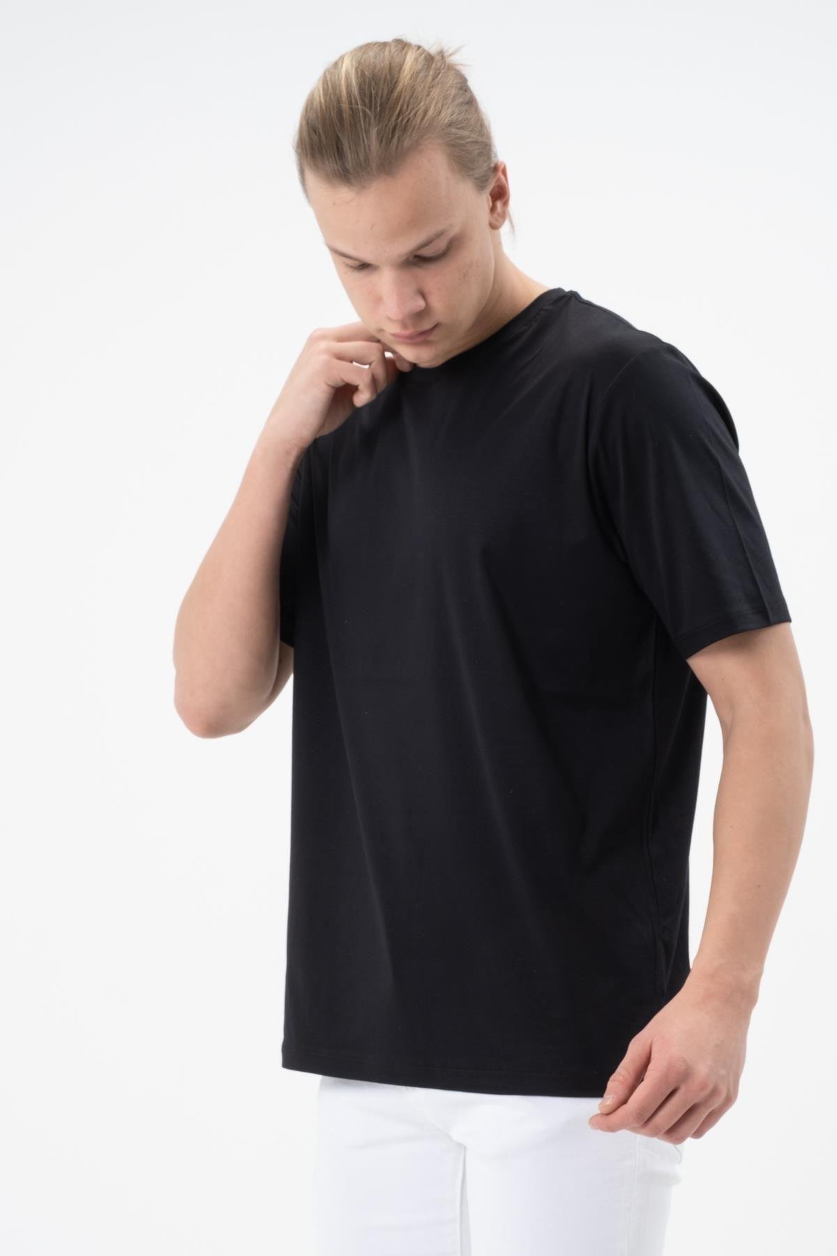 Erkek Tişört Merserize T-shirt Oversize Tshirt