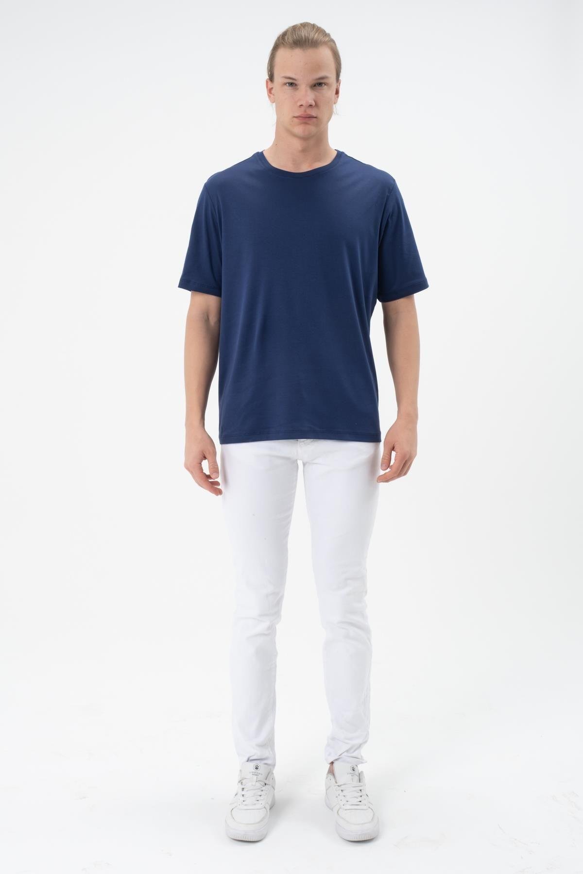 Erkek Tişört Merserize T-shirt Oversize Tshirt