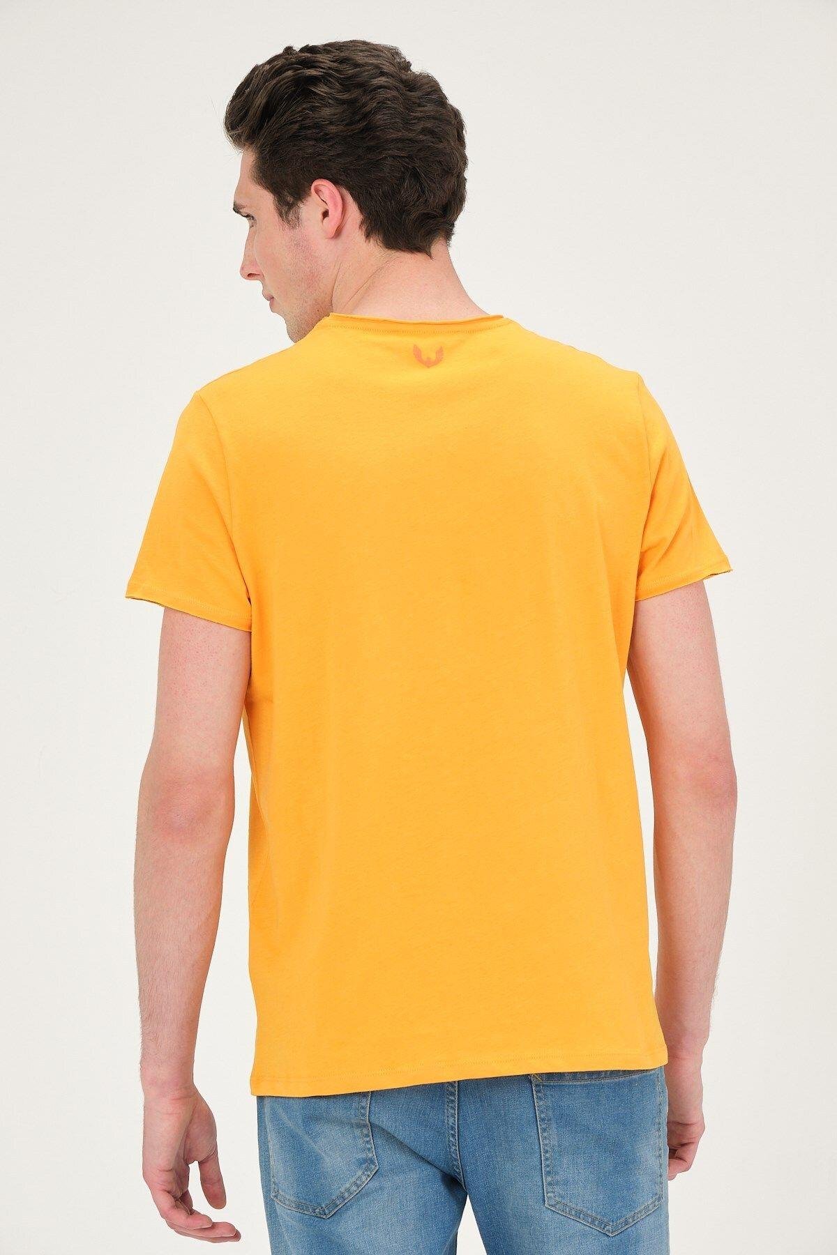 Erkek Yıkamalı Basic T-shirt Tişört %100 Pamuk Tişört