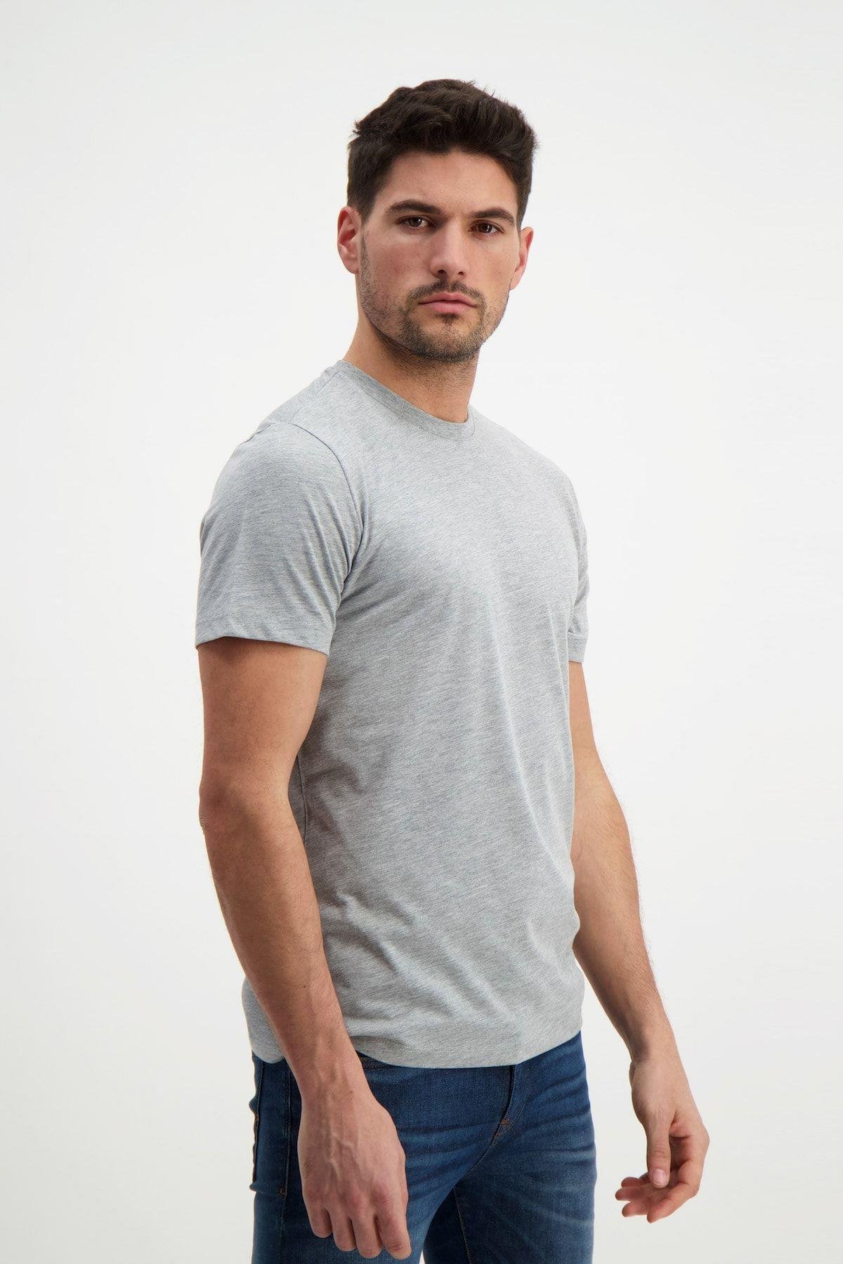 Gri Erkek Basic T-shirt