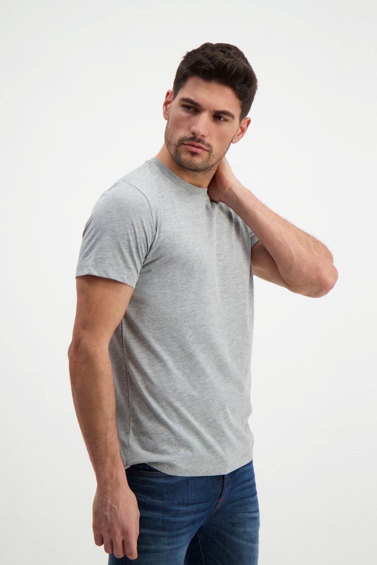 Gri Erkek Basic T-shirt