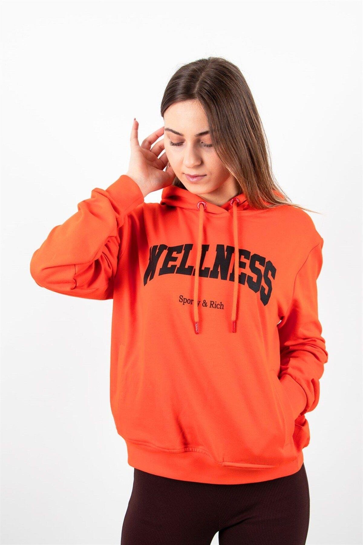 Kadın 2 Iplik Kapüşonlu Sweatshirt