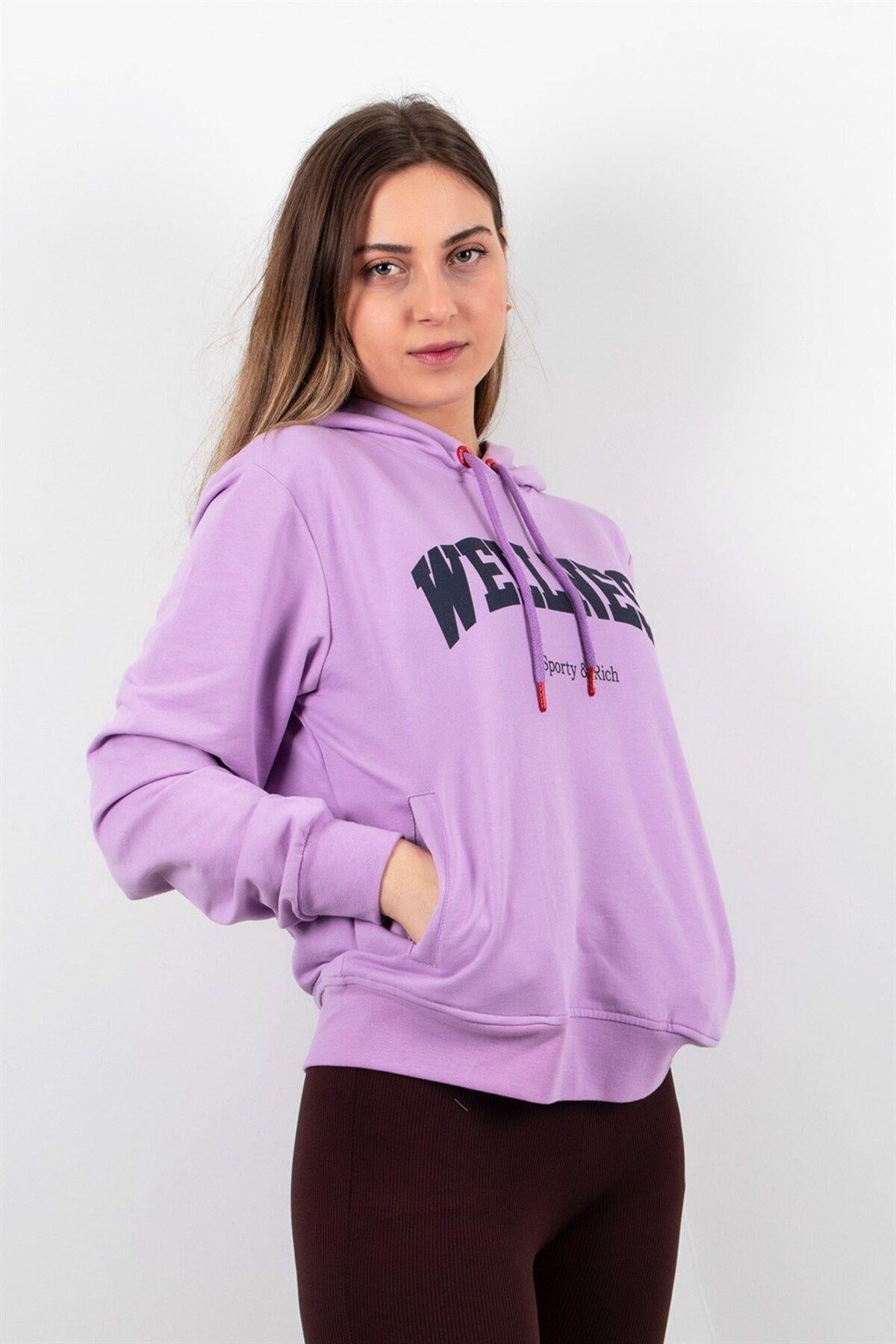 Kadın 2 Iplik Kapüşonlu Sweatshirt