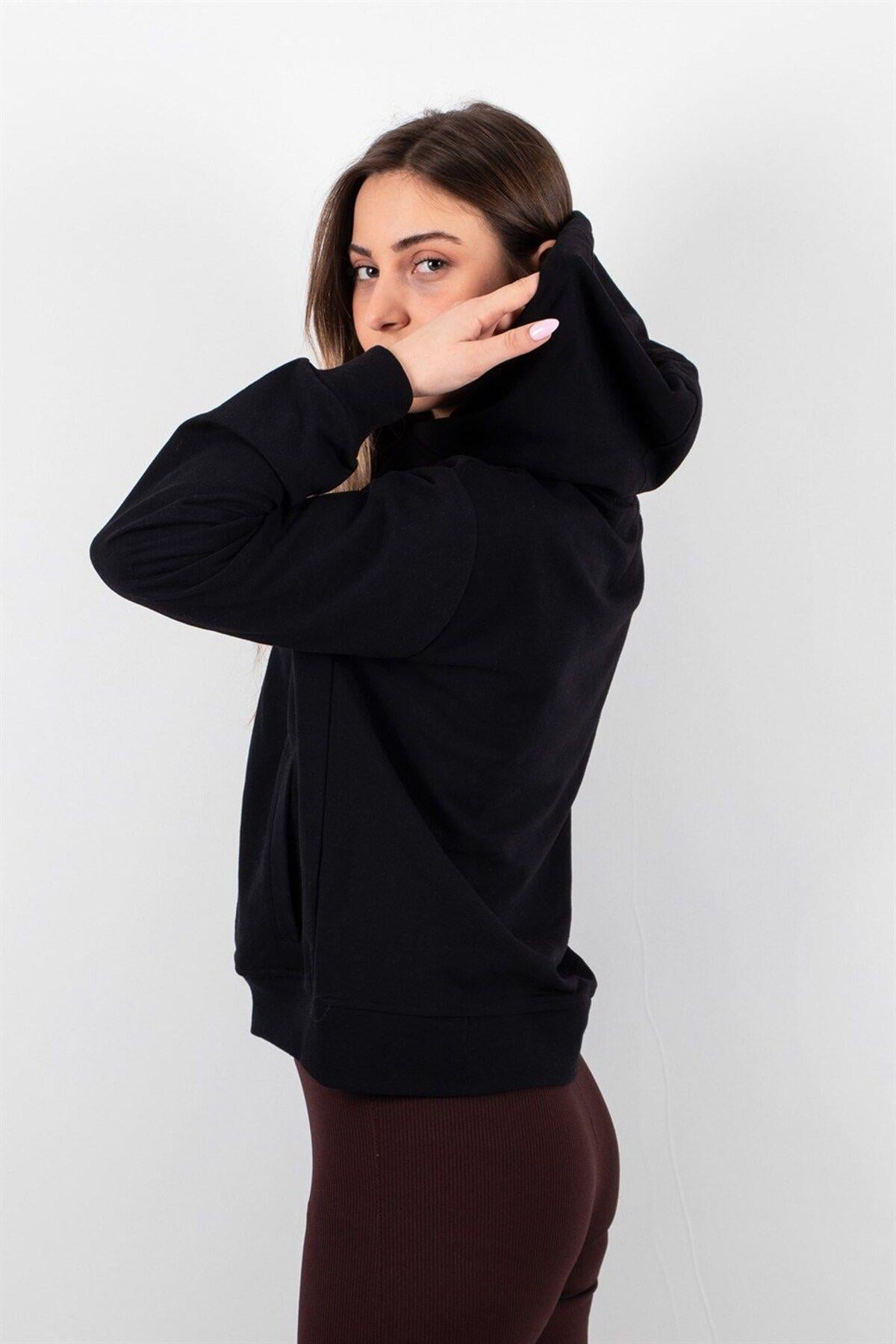 Kadın 2 Iplik Kapüşonlu Sweatshirt