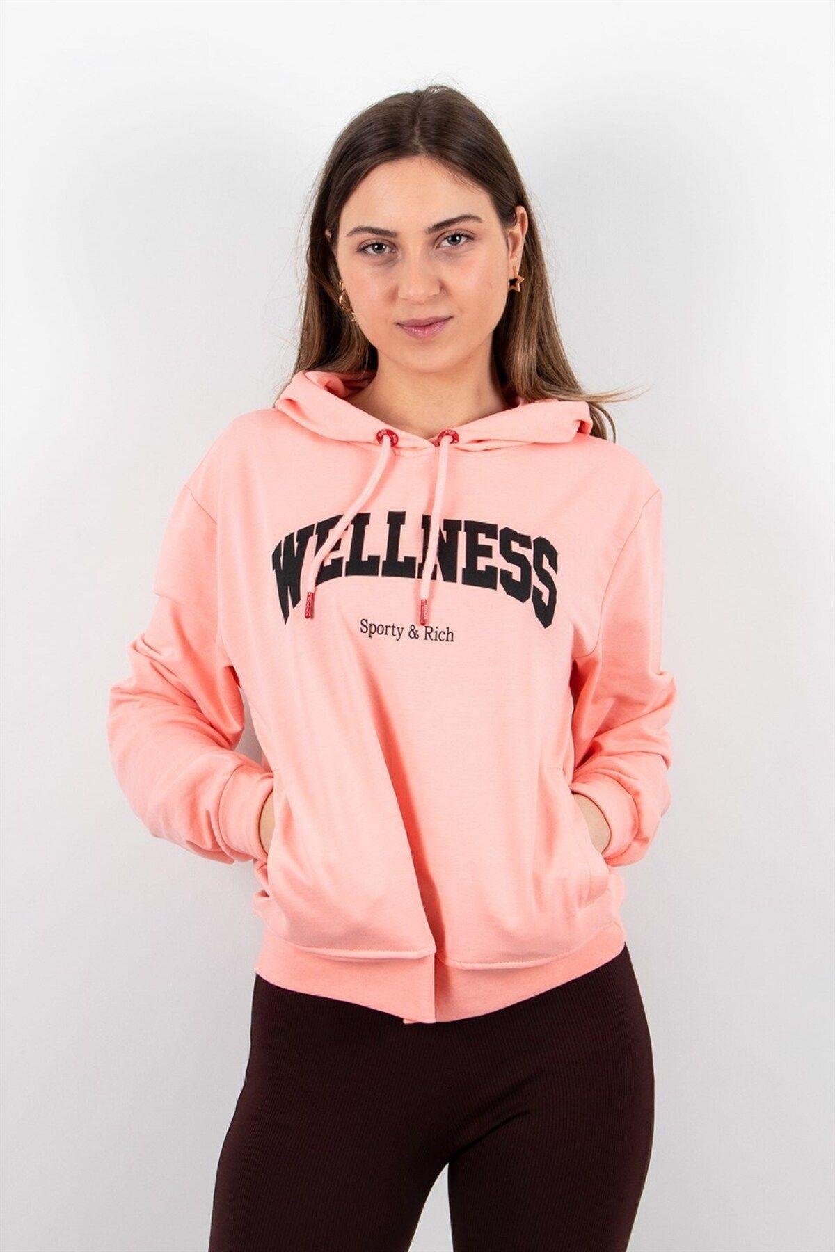 Kadın 2 Iplik Kapüşonlu Sweatshirt