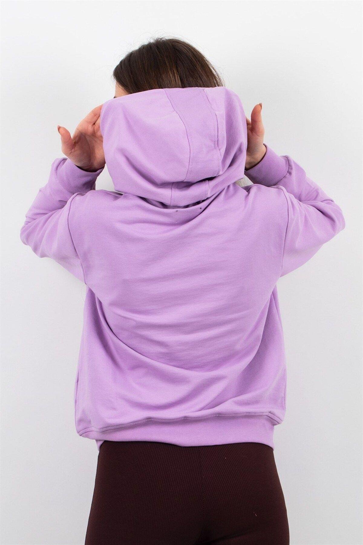 Kadın 2 Iplik Kapüşonlu Sweatshirt
