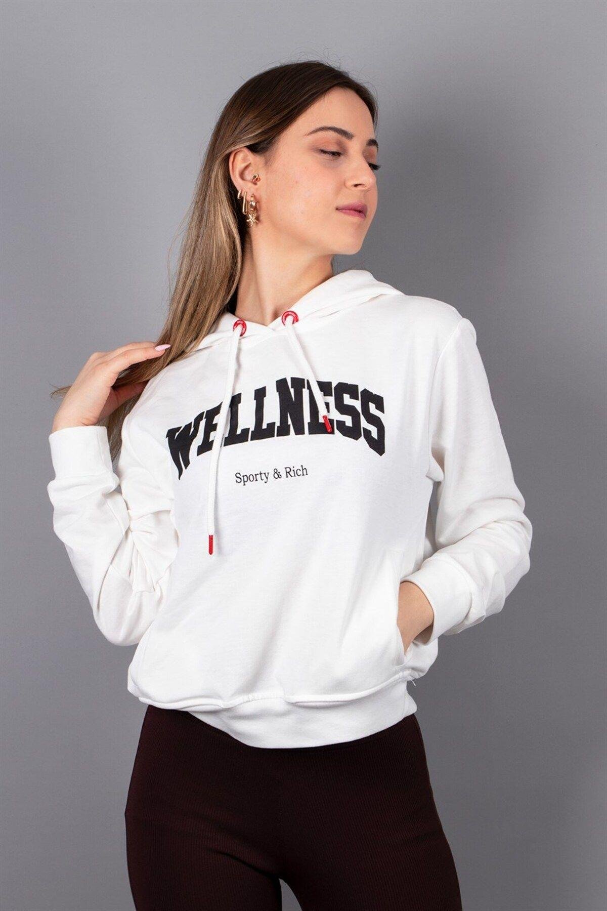 Kadın 2 Iplik Kapüşonlu Sweatshirt