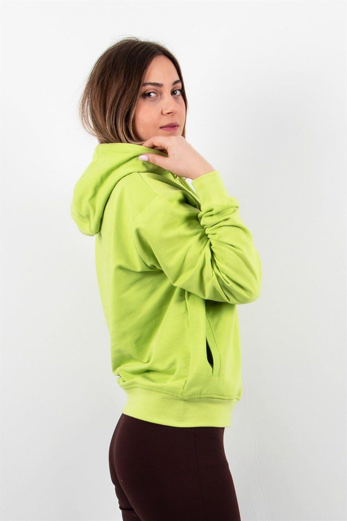 Kadın 2 Iplik Kapüşonlu Sweatshirt