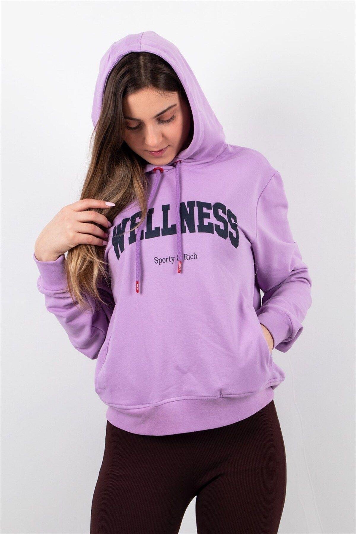Kadın 2 Iplik Kapüşonlu Sweatshirt