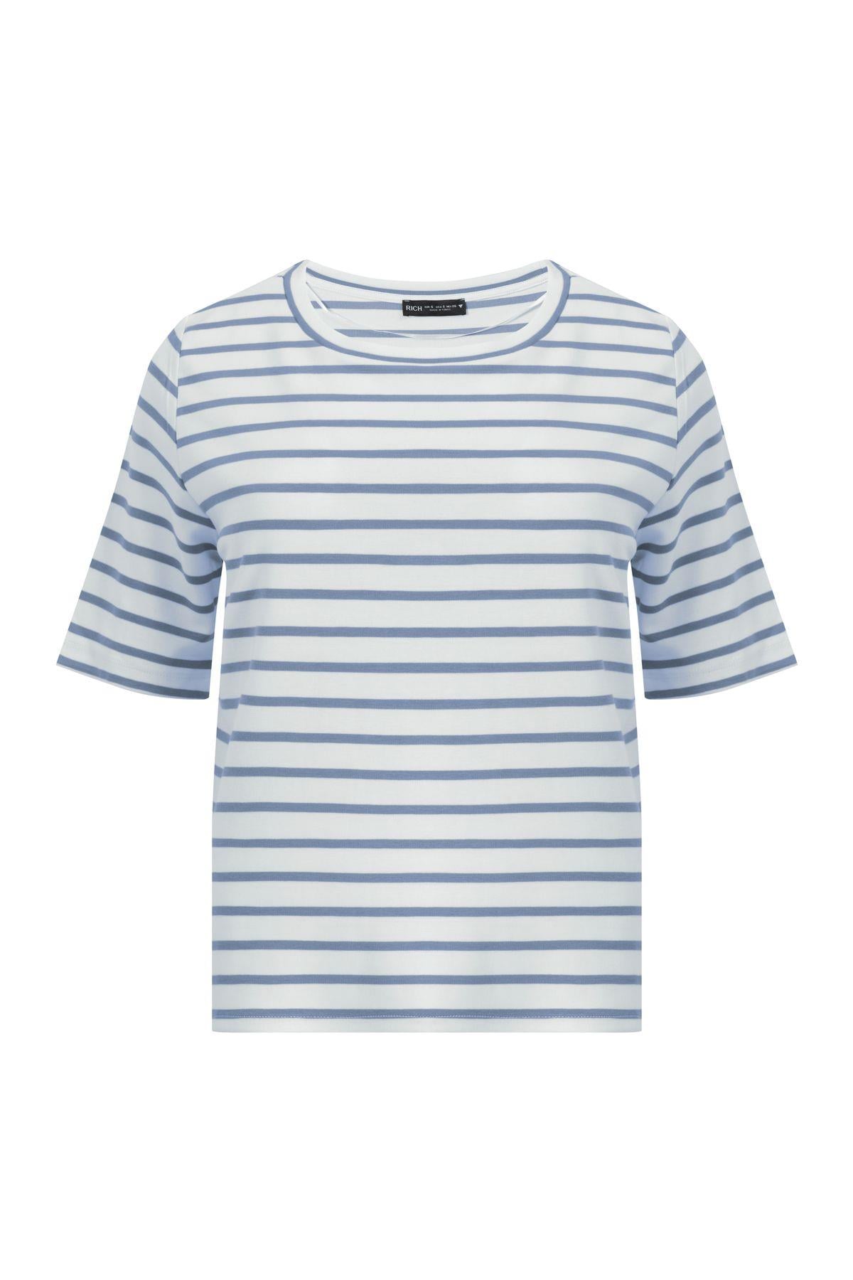 Kadın 3'lü Paket Bisiklet Yaka Kısa Kollu T-Shirt