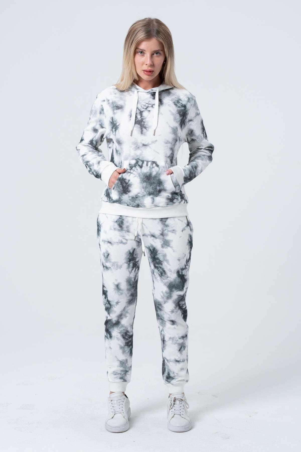 Kadın Batik Kapüşonlu Sweatshirt