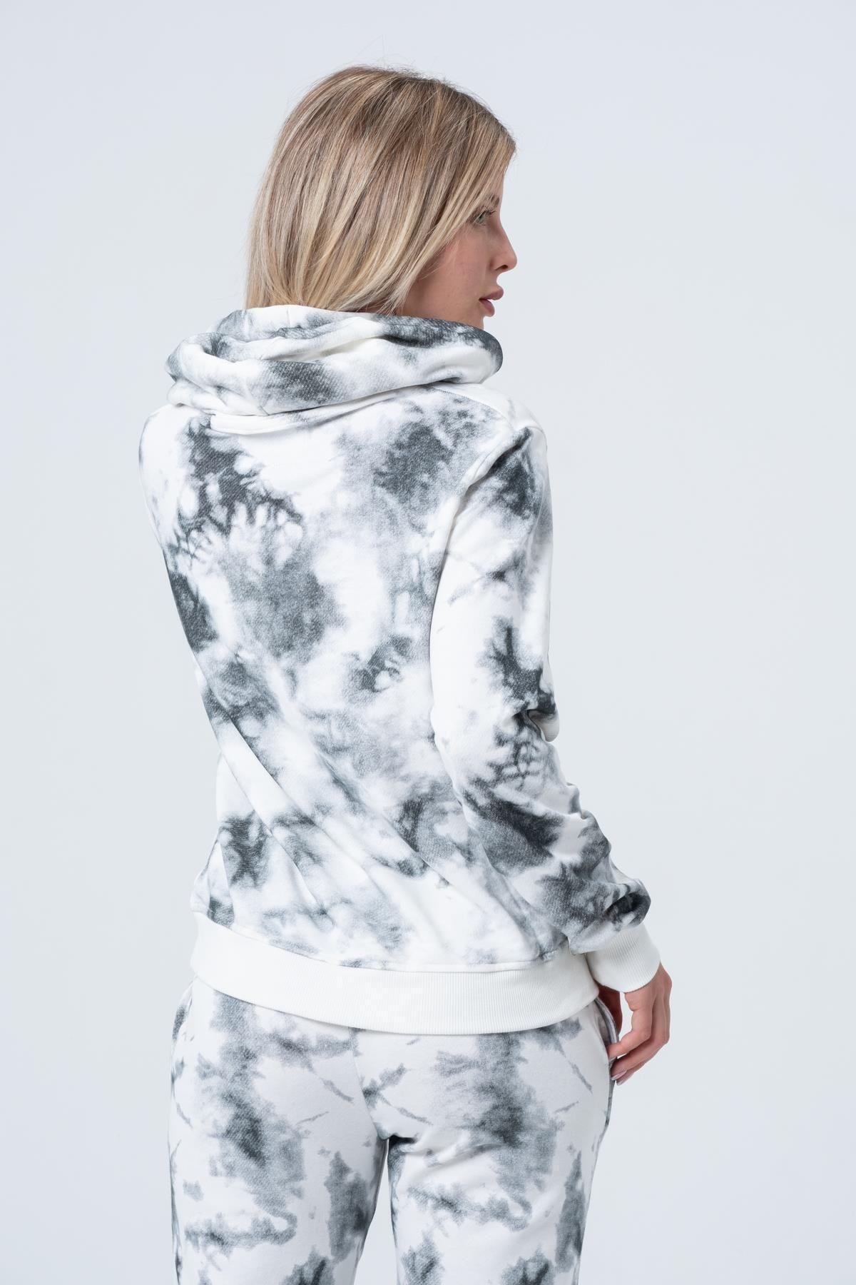 Kadın Batik Kapüşonlu Sweatshirt