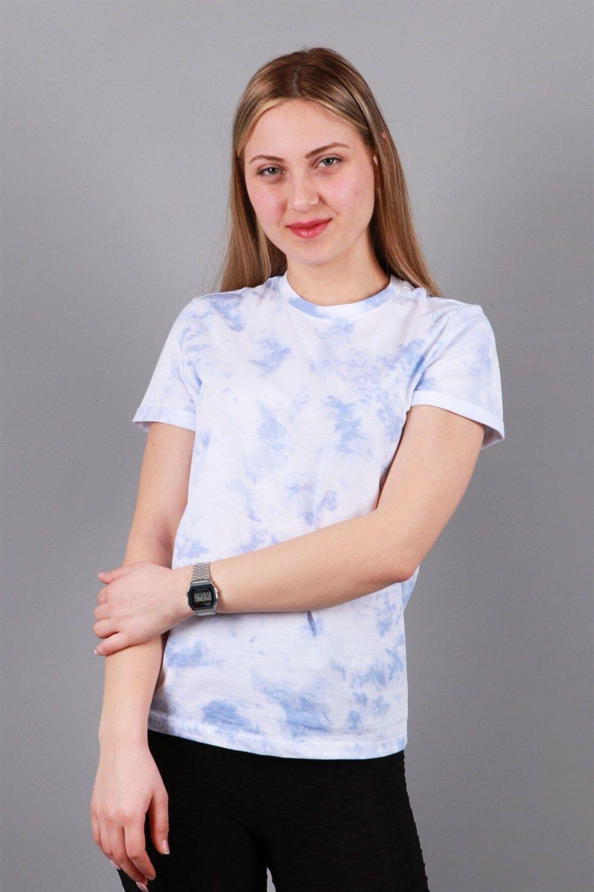 Kadın Bisiklet Yaka T-shirt Tşört