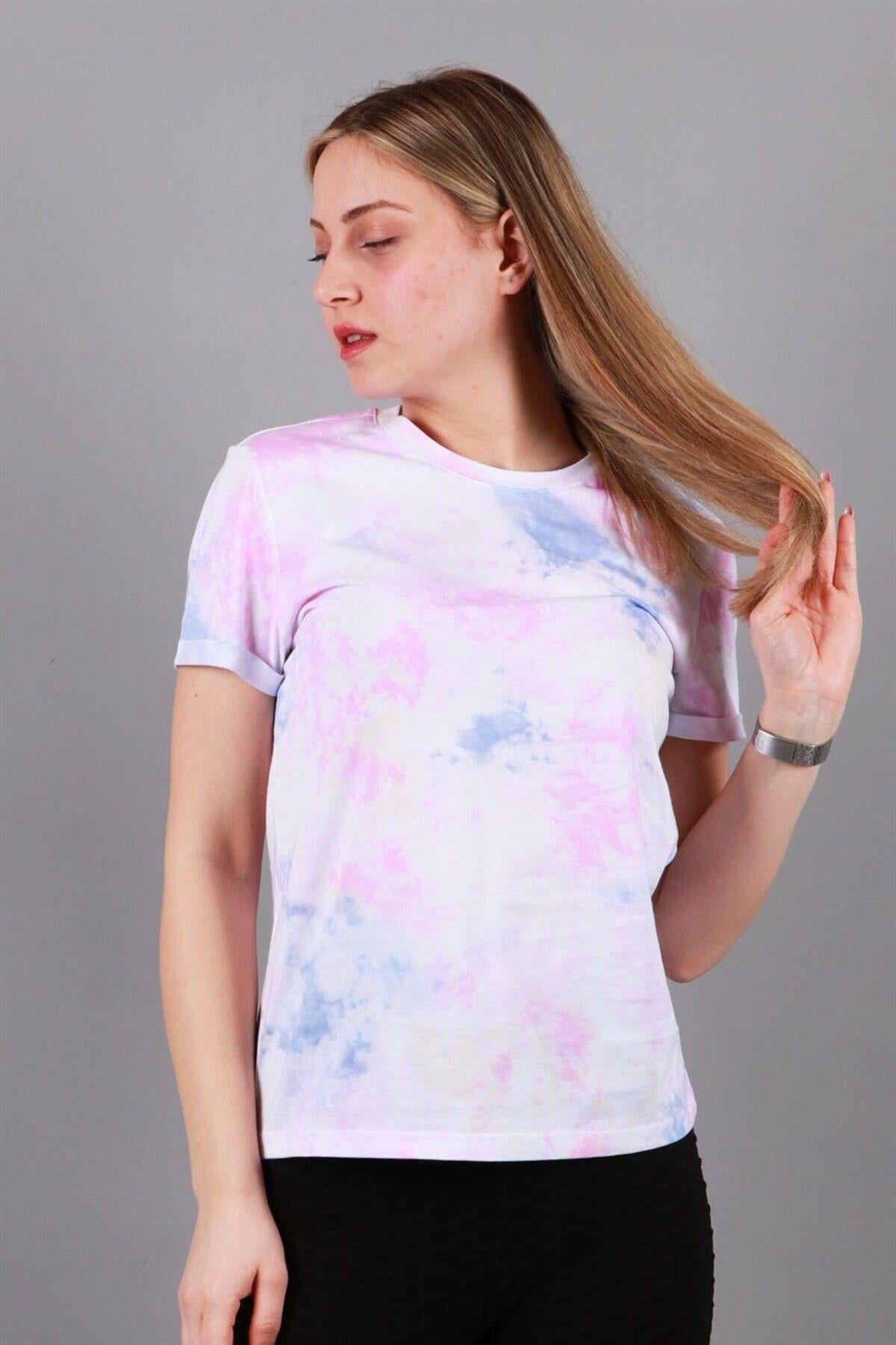 Kadın Bisiklet Yaka T-shirt Tşört
