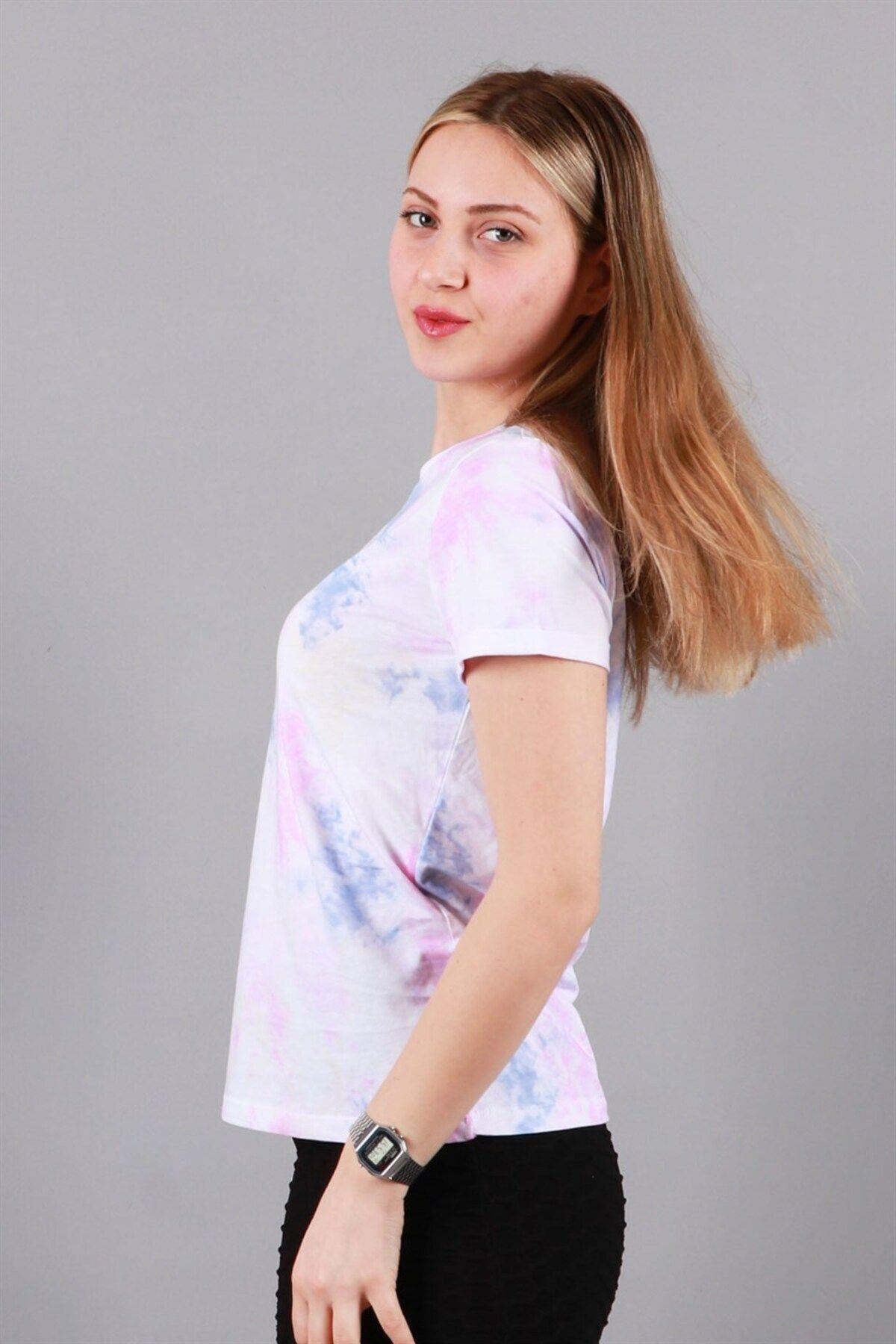 Kadın Bisiklet Yaka T-shirt Tşört