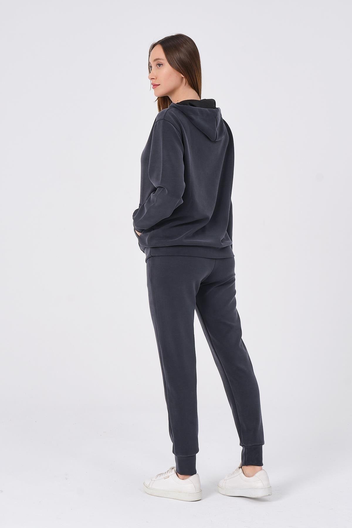 Kadın Yumuşak Kumaş Eşofman Takımı Eşofman Altı ve Sweatshirt