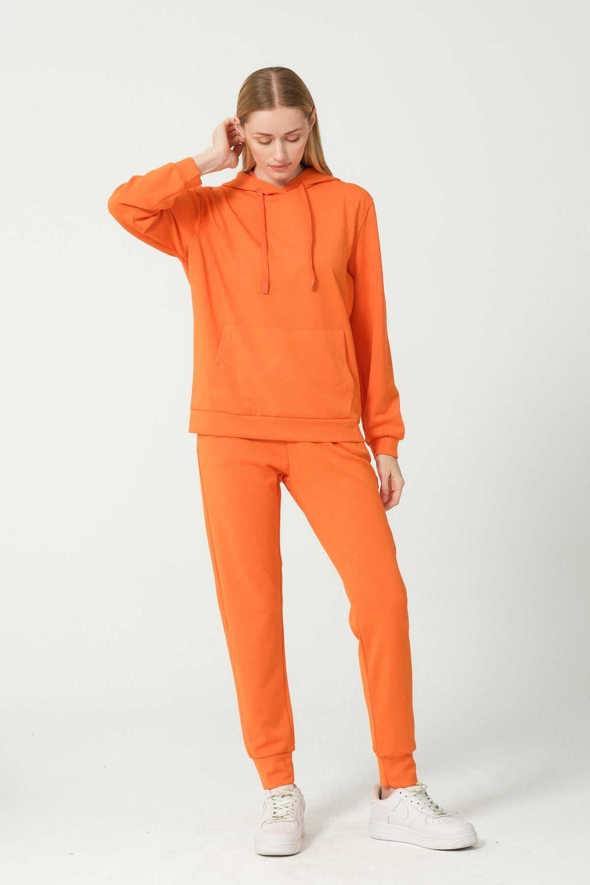Kadın Yumuşak Kumaş Eşofman Takımı Eşofman Altı ve Sweatshirt