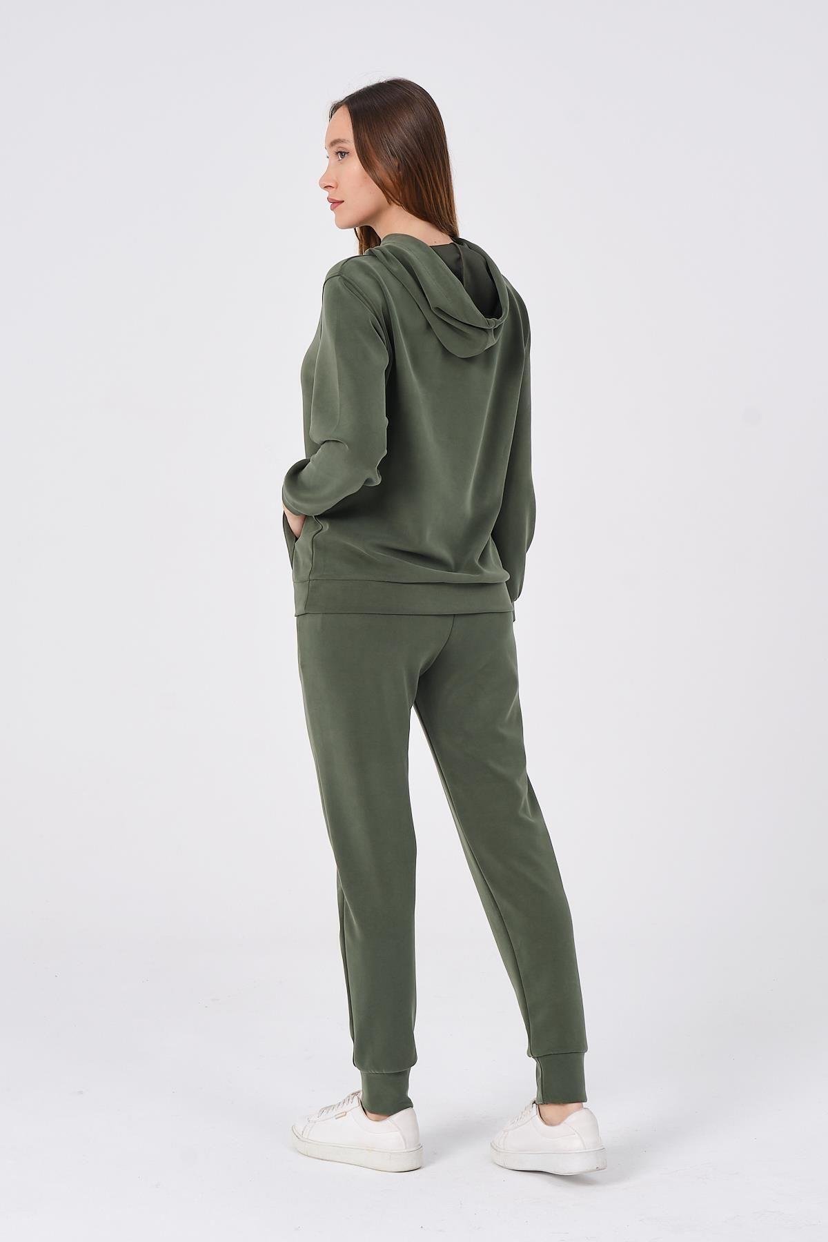 Kadın Yumuşak Kumaş Eşofman Takımı Eşofman Altı ve Sweatshirt
