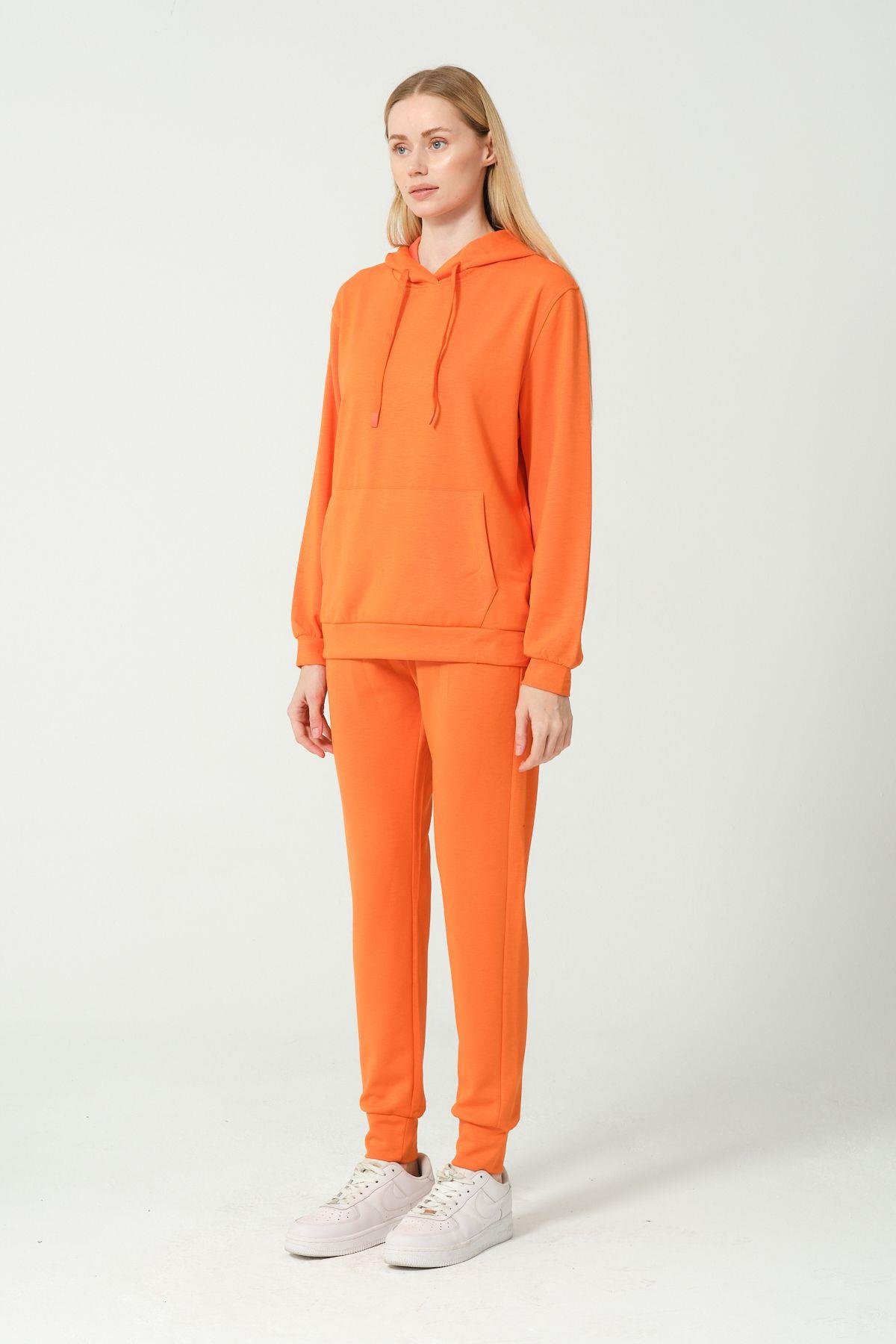 Kadın Yumuşak Kumaş Eşofman Takımı Eşofman Altı ve Sweatshirt
