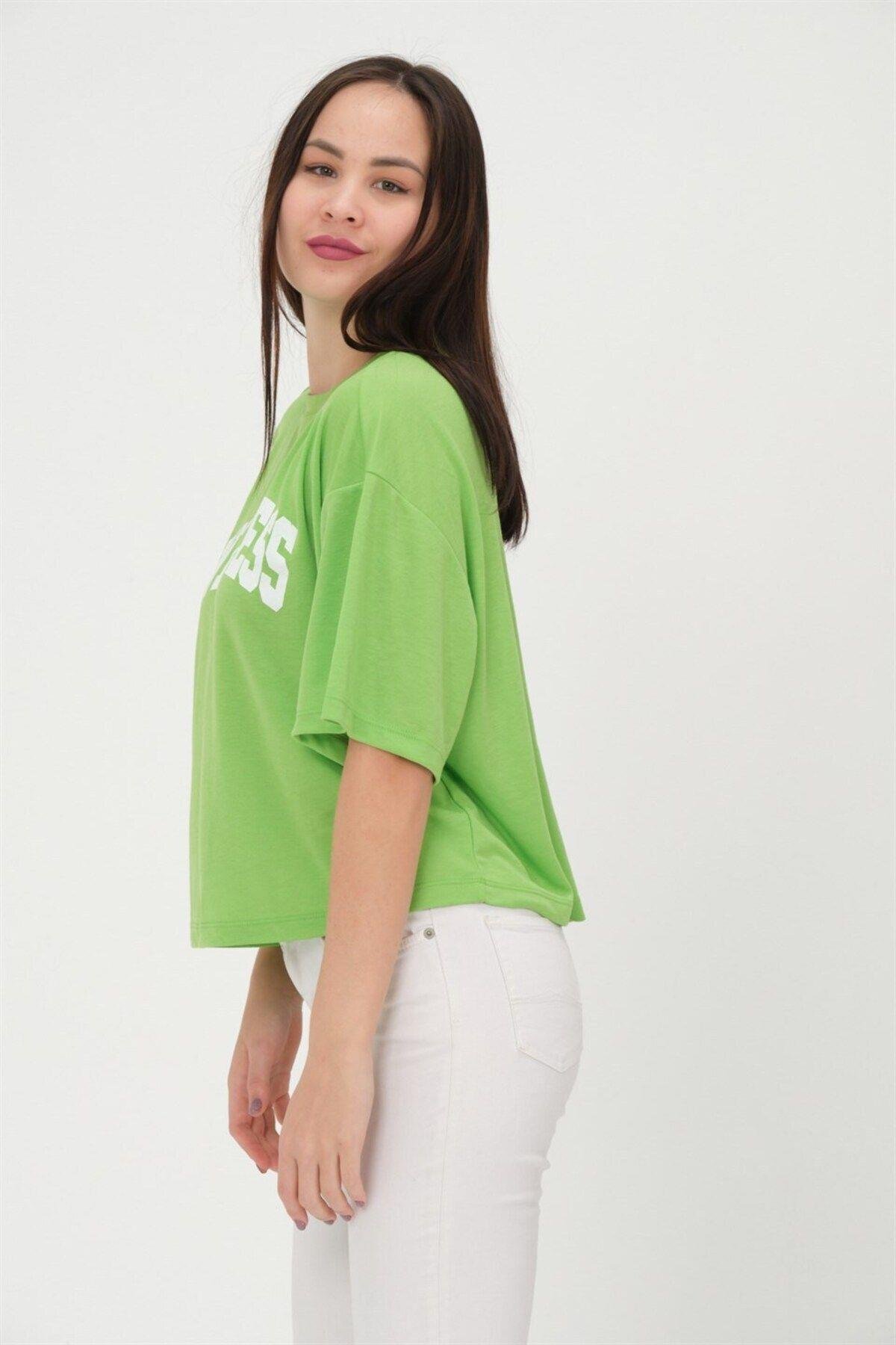 Oversize Kadın T-shirt %100 Pamuk Tişört
