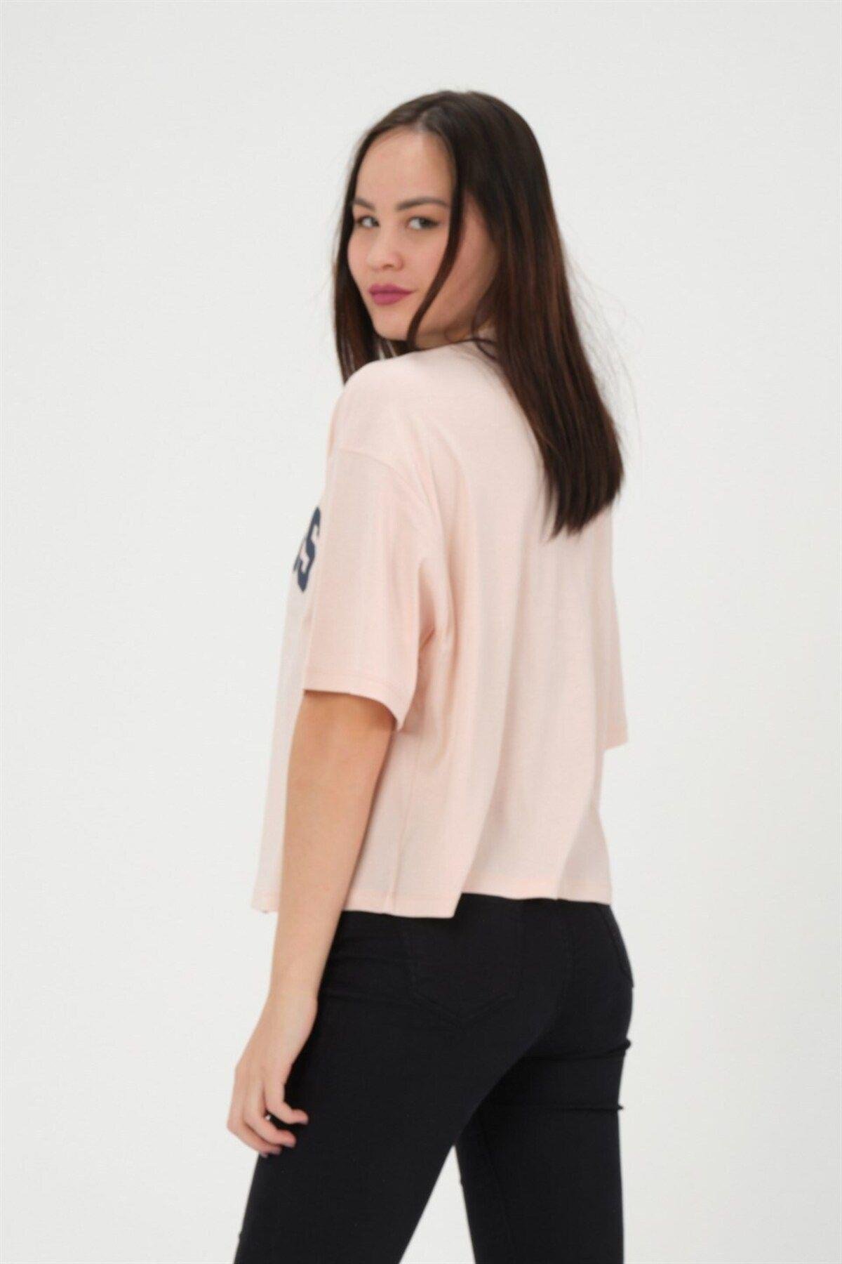 Oversize Kadın T-shirt %100 Pamuk Tişört