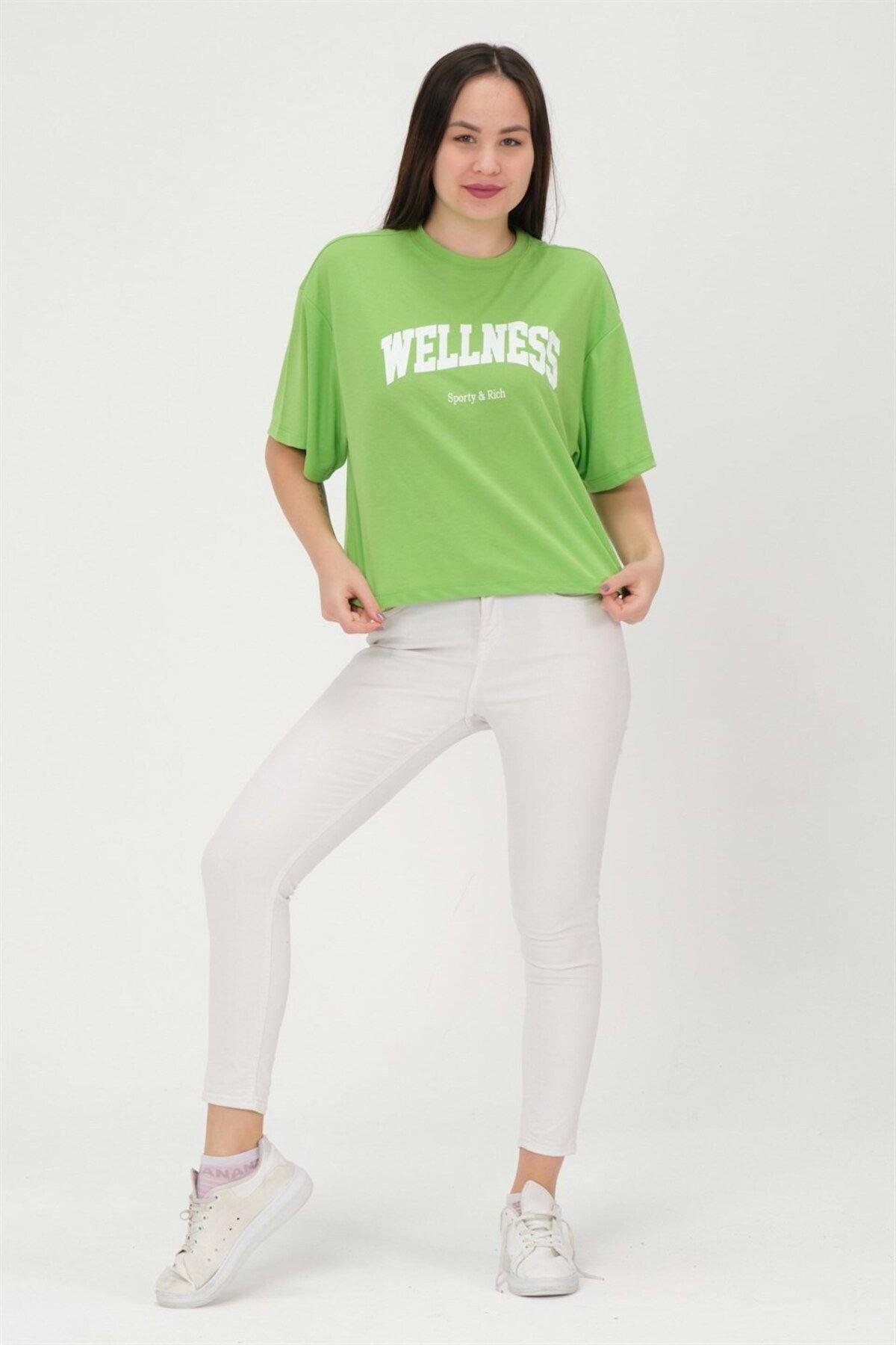 Oversize Kadın T-shirt %100 Pamuk Tişört