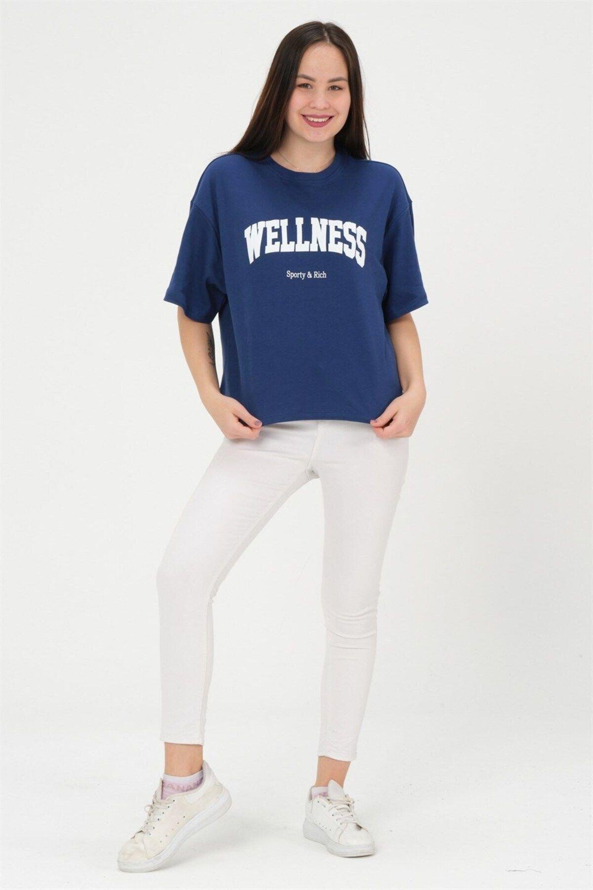 Oversize Kadın T-shirt %100 Pamuk Tişört
