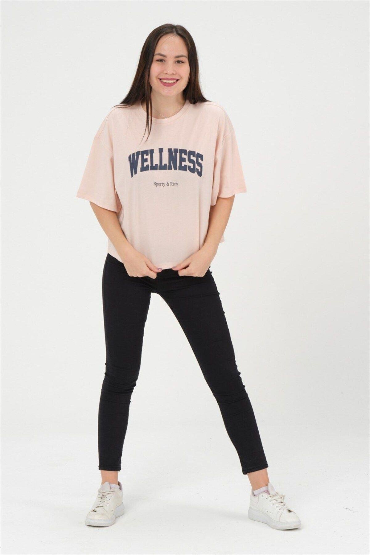 Oversize Kadın T-shirt %100 Pamuk Tişört