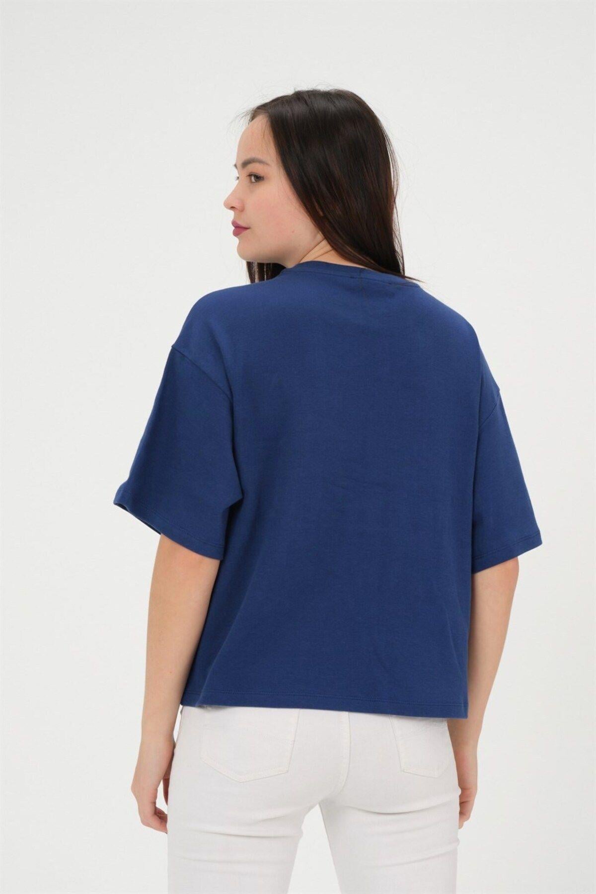 Oversize Kadın T-shirt %100 Pamuk Tişört