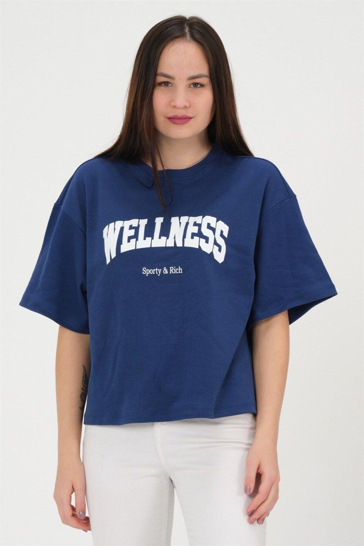 Oversize Kadın T-shirt %100 Pamuk Tişört