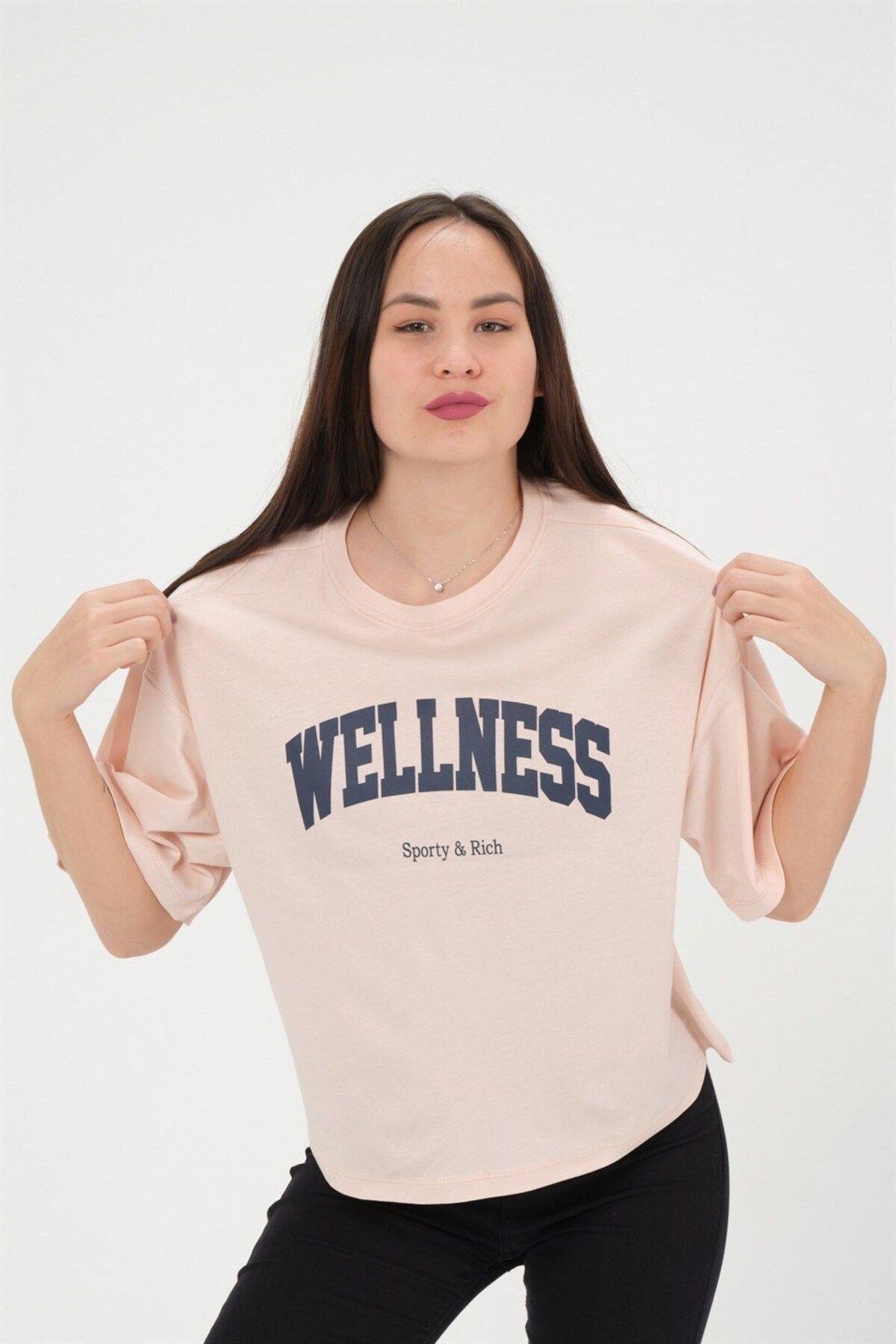 Oversize Kadın T-shirt %100 Pamuk Tişört