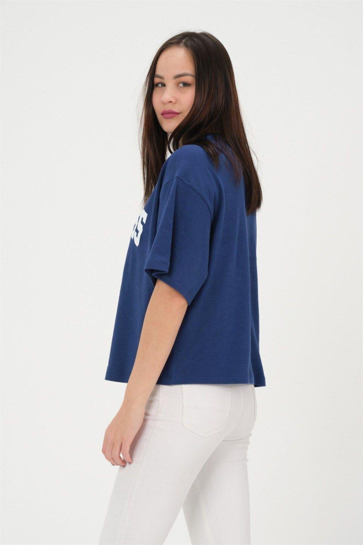 Oversize Kadın T-shirt %100 Pamuk Tişört