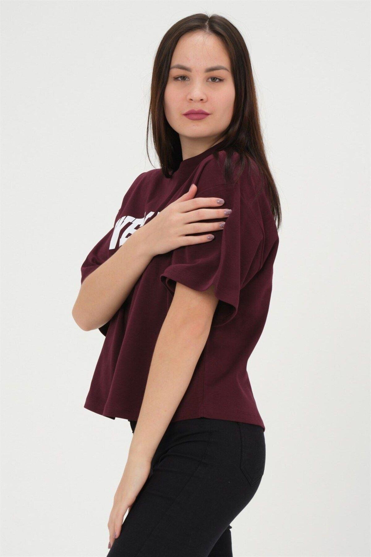 Oversize Kadın T-shirt %100 Pamuk Tişört