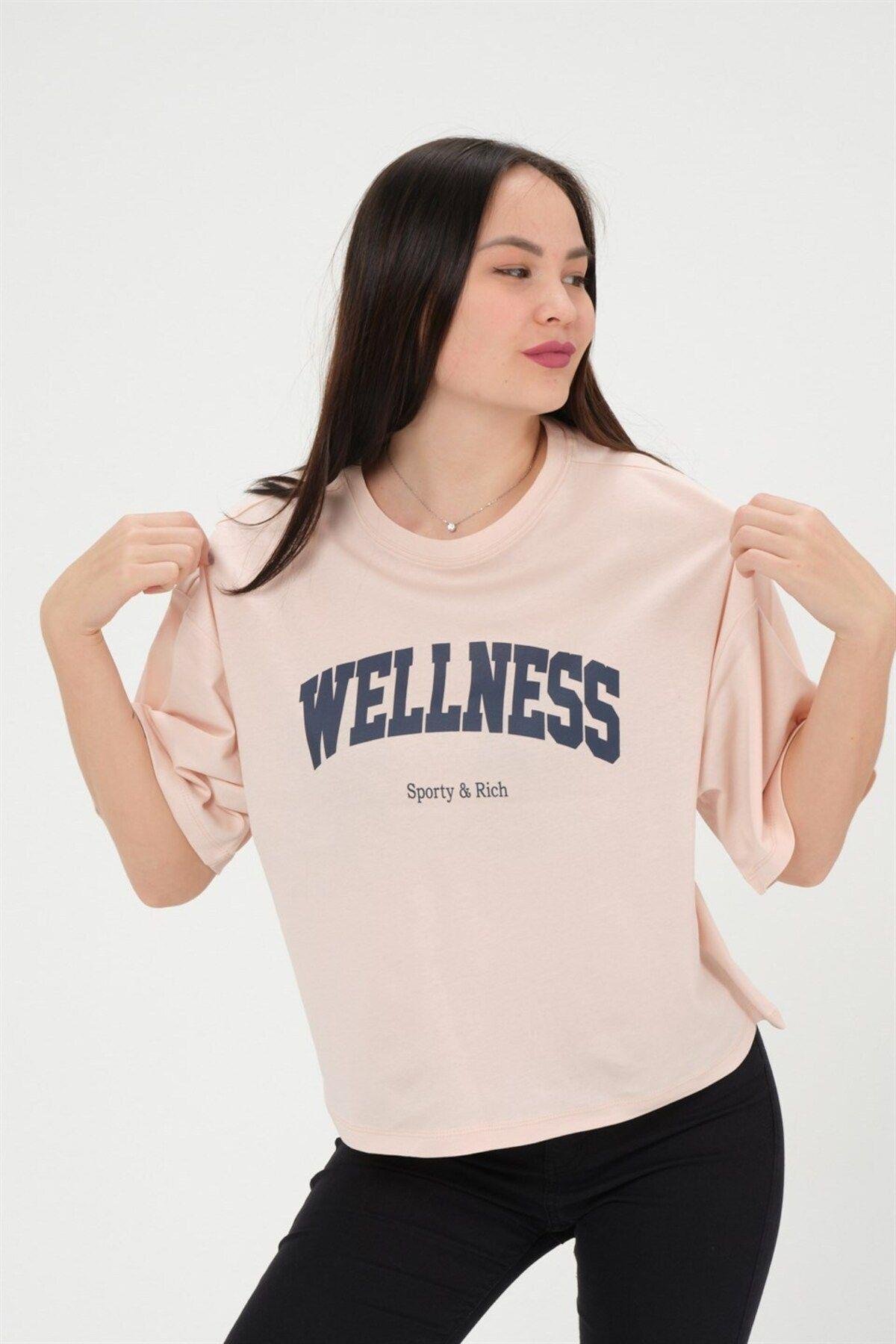 Oversize Kadın T-shirt %100 Pamuk Tişört