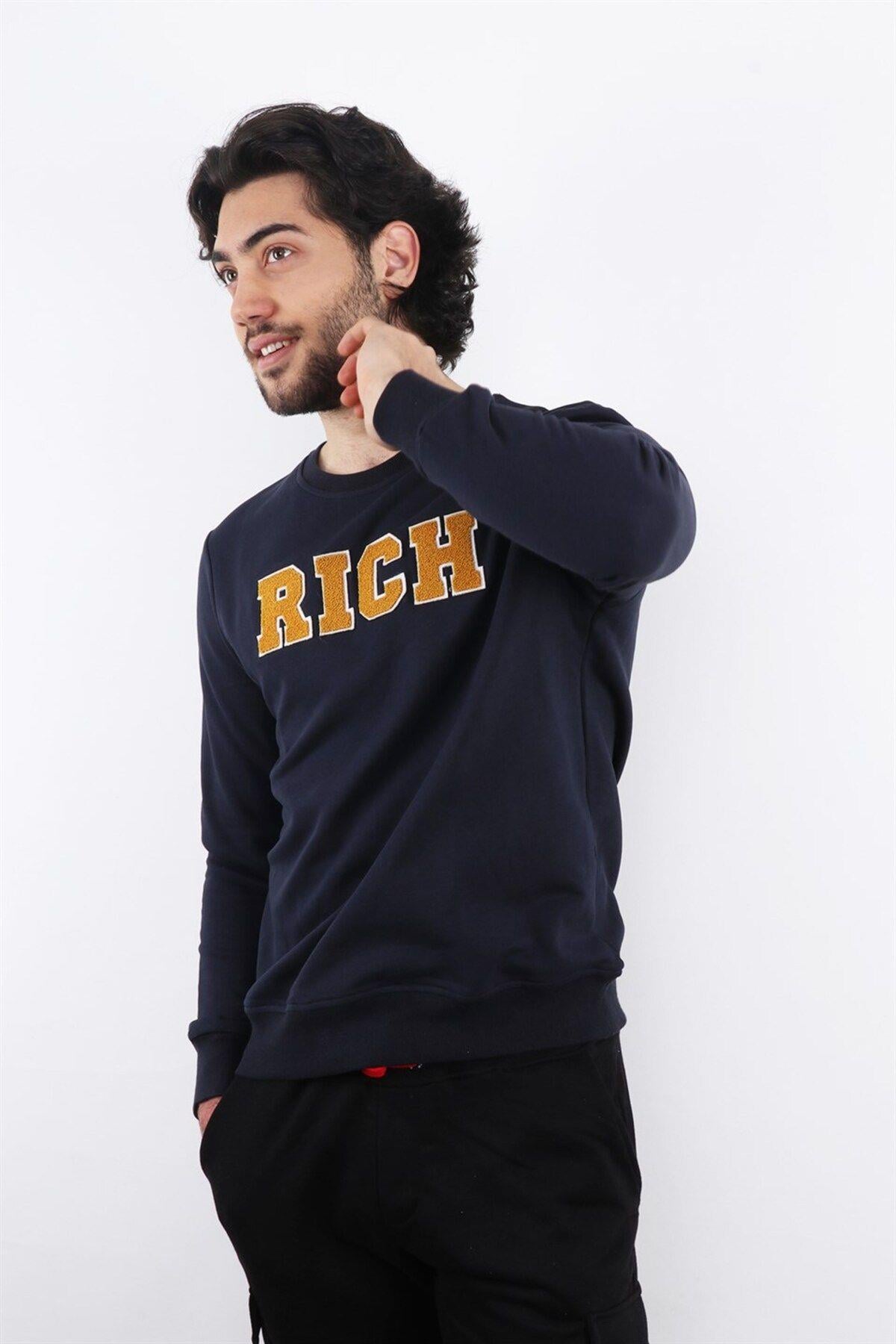 Rich Erkek Baskılı Sweatshirt