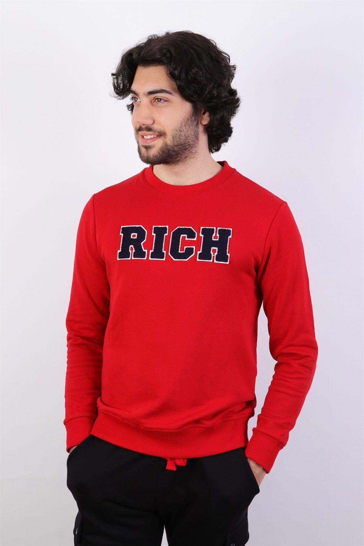 Rich Erkek Baskılı Sweatshirt