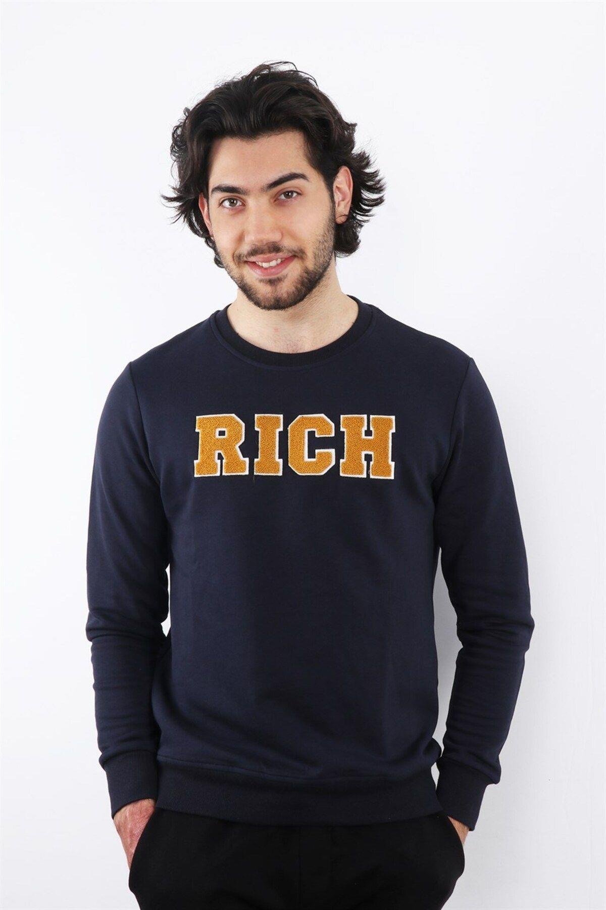 Rich Erkek Baskılı Sweatshirt