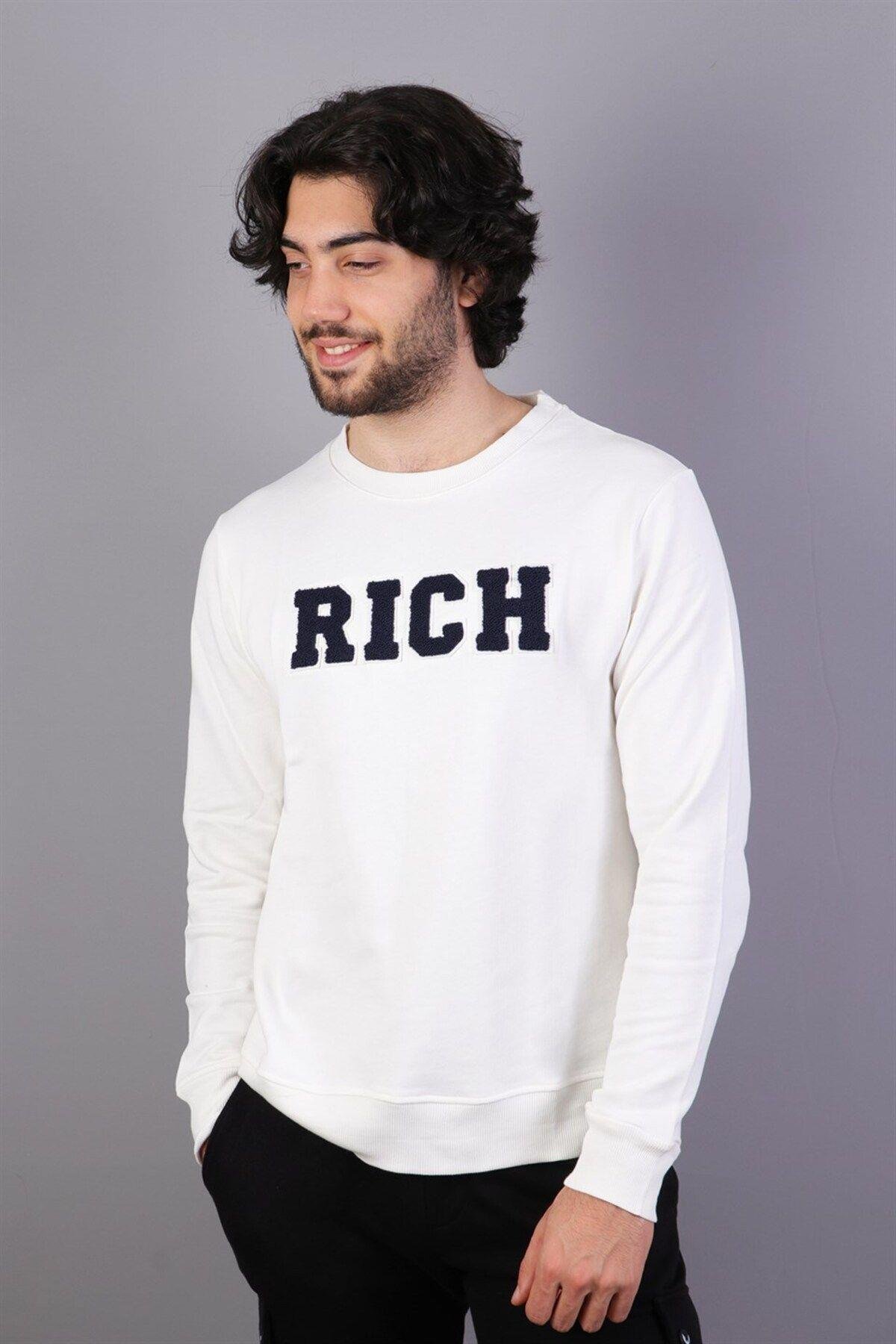 Rich Erkek Baskılı Sweatshirt