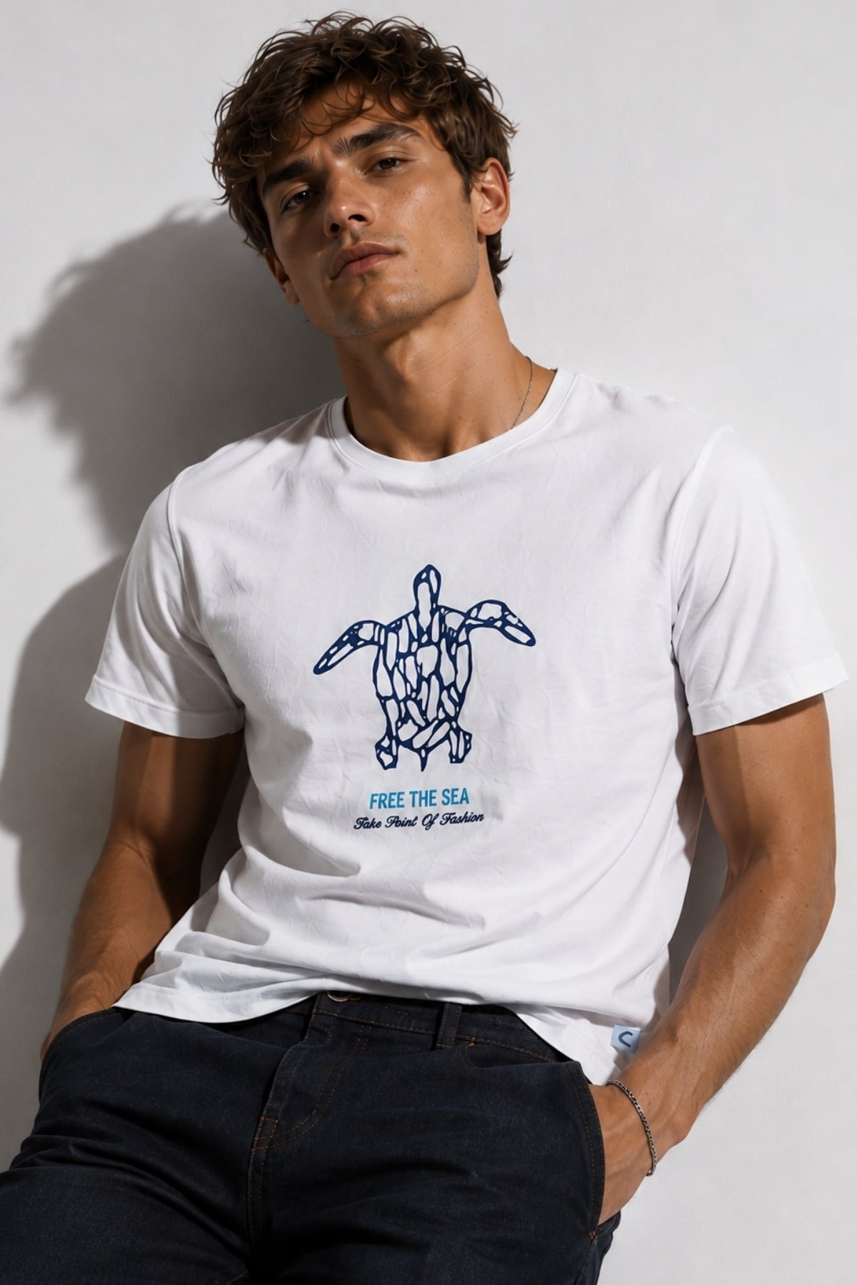 Rich Erkek Bisiklet Yaka T-shirt