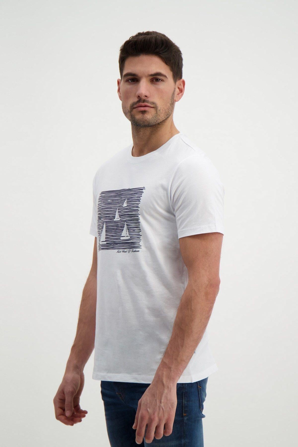 Rich Erkek Bisiklet Yaka T-shirt