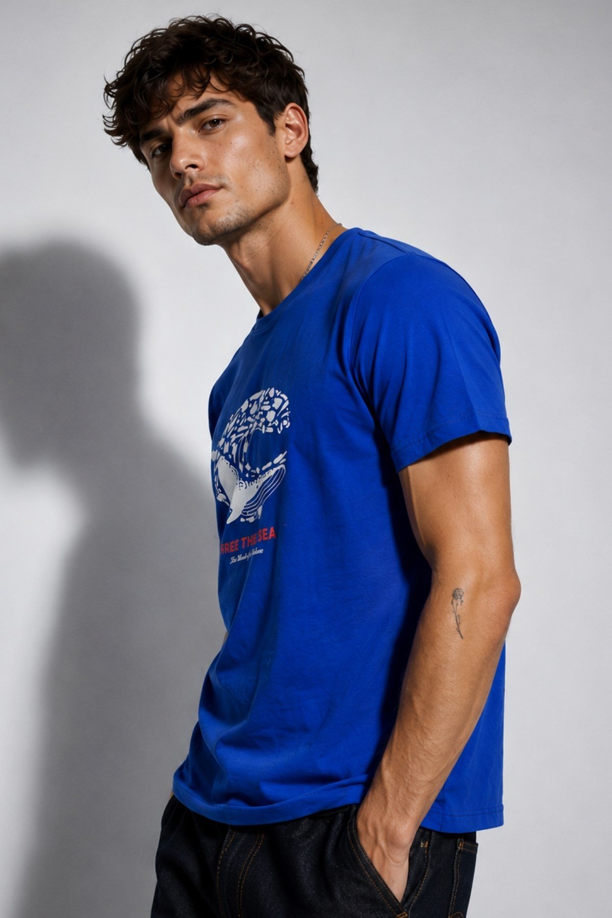Rich Erkek Bisiklet Yaka T-shirt