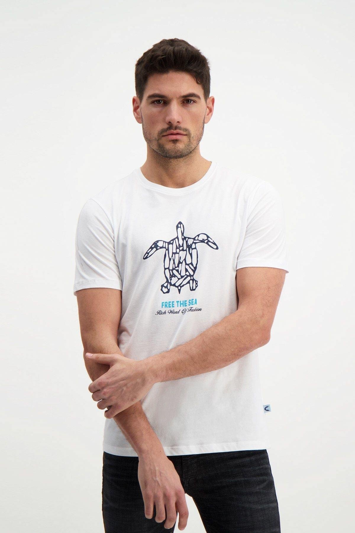 Rich Erkek Bisiklet Yaka T-shirt