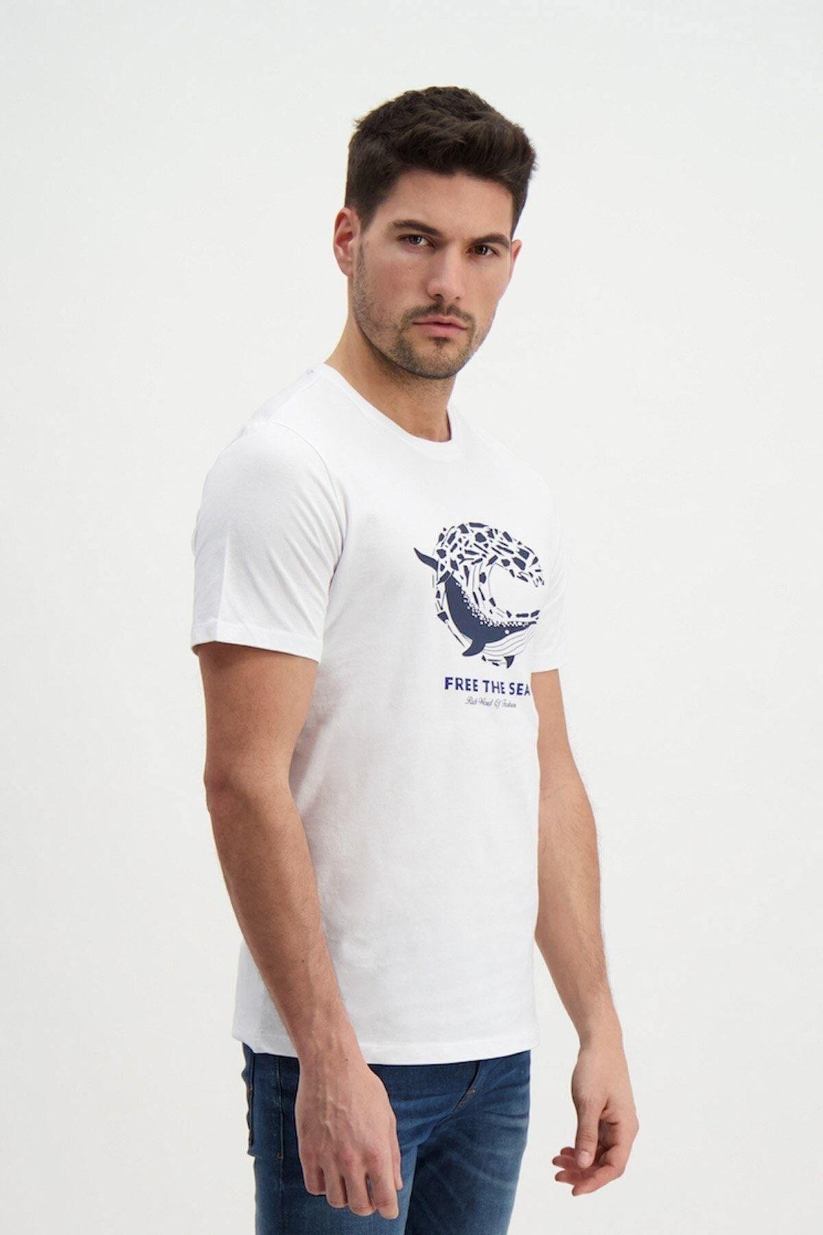 Rich Erkek Bisiklet Yaka T-shirt