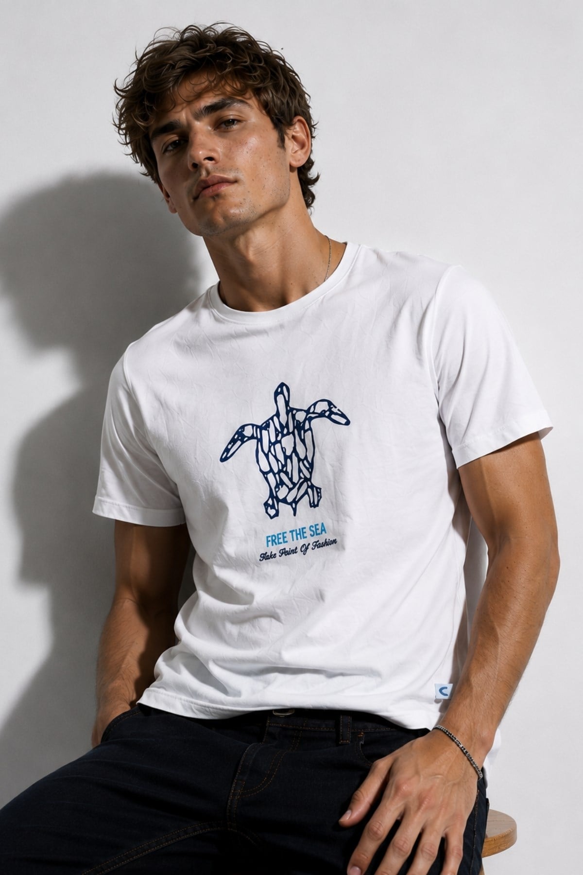 Rich Erkek Bisiklet Yaka T-shirt